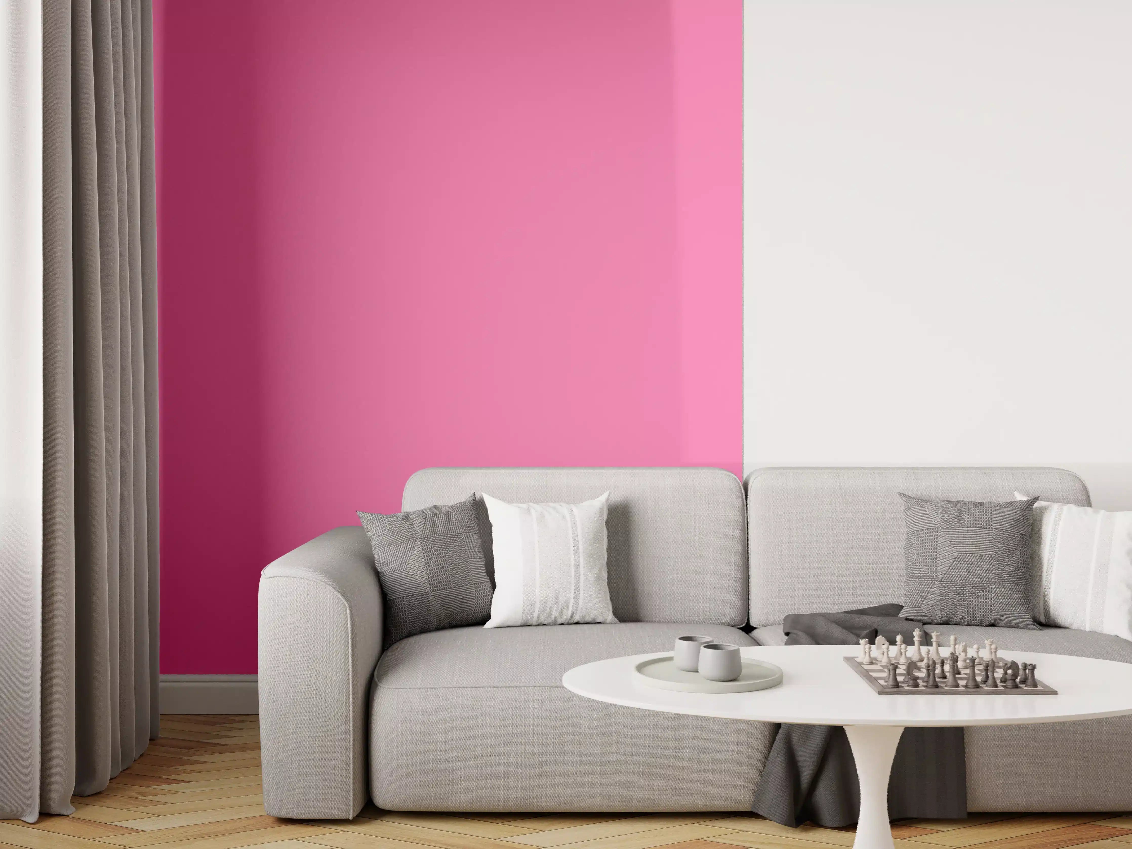 Wandverkleidung Wohnzimmer - RAL 4003 (Violett