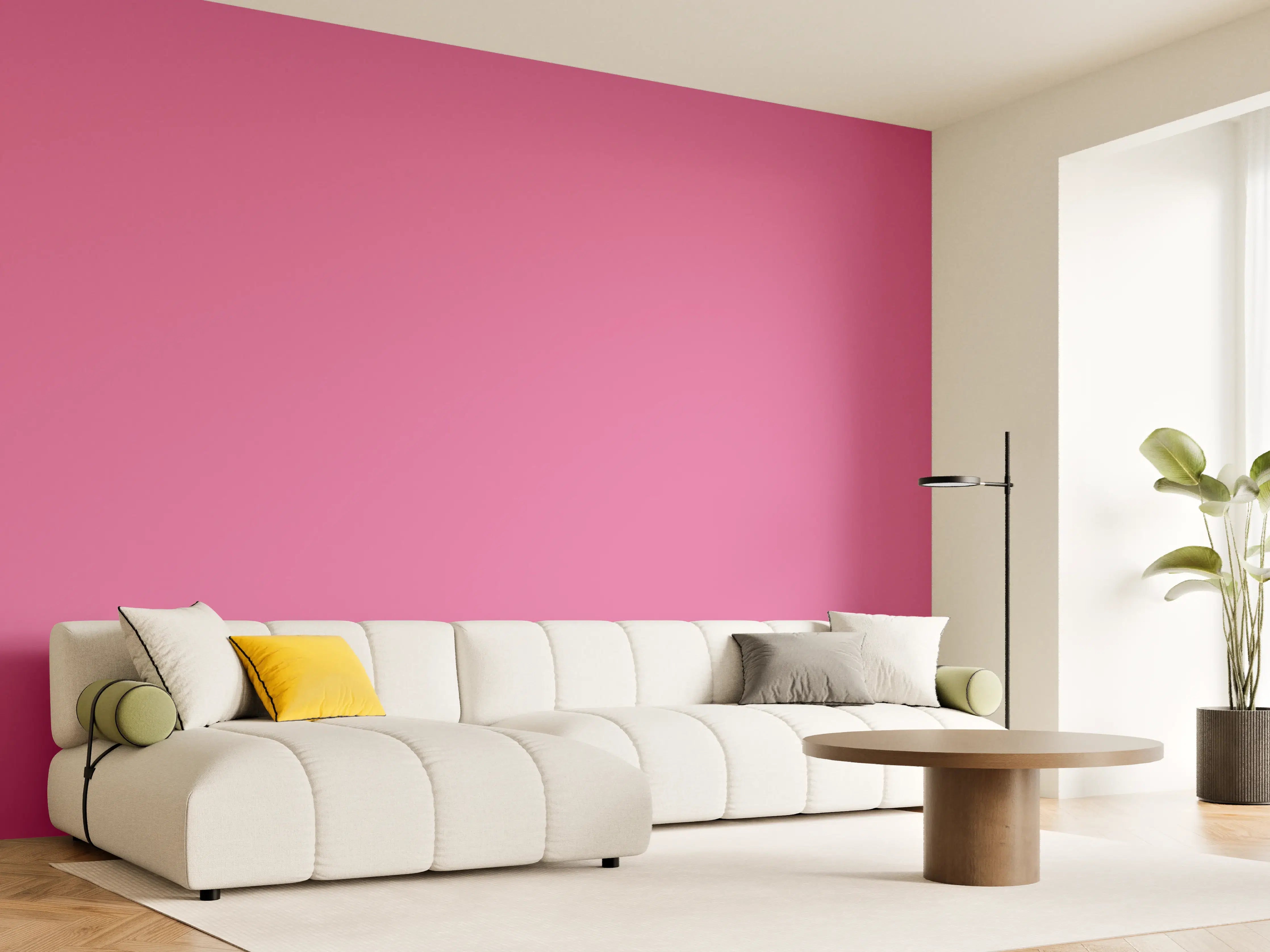 Wandverkleidung Wohnzimmer - RAL 4003 (Violett