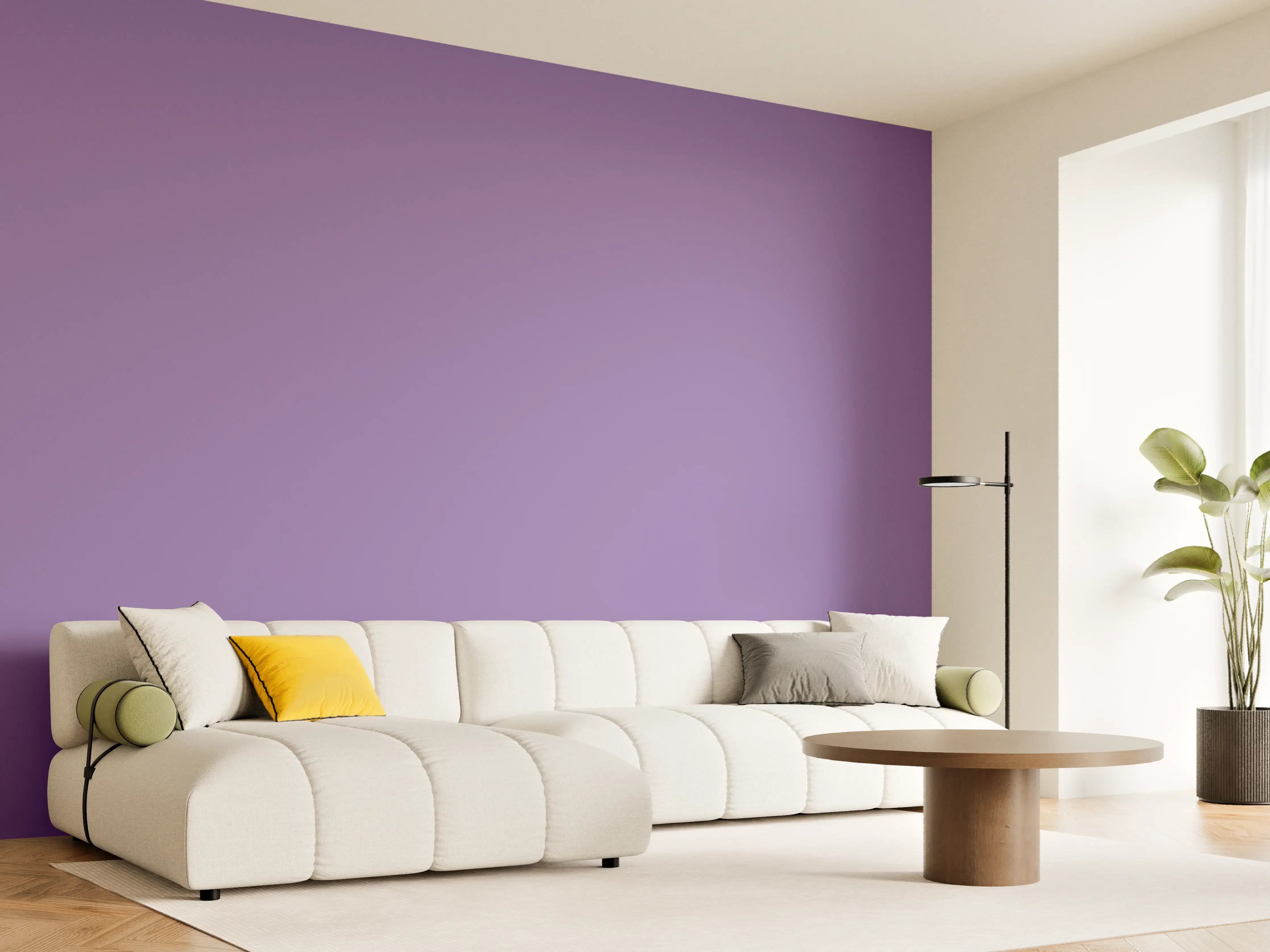 Wandverkleidung Wohnzimmer - RAL 4005 (Fliederblau)