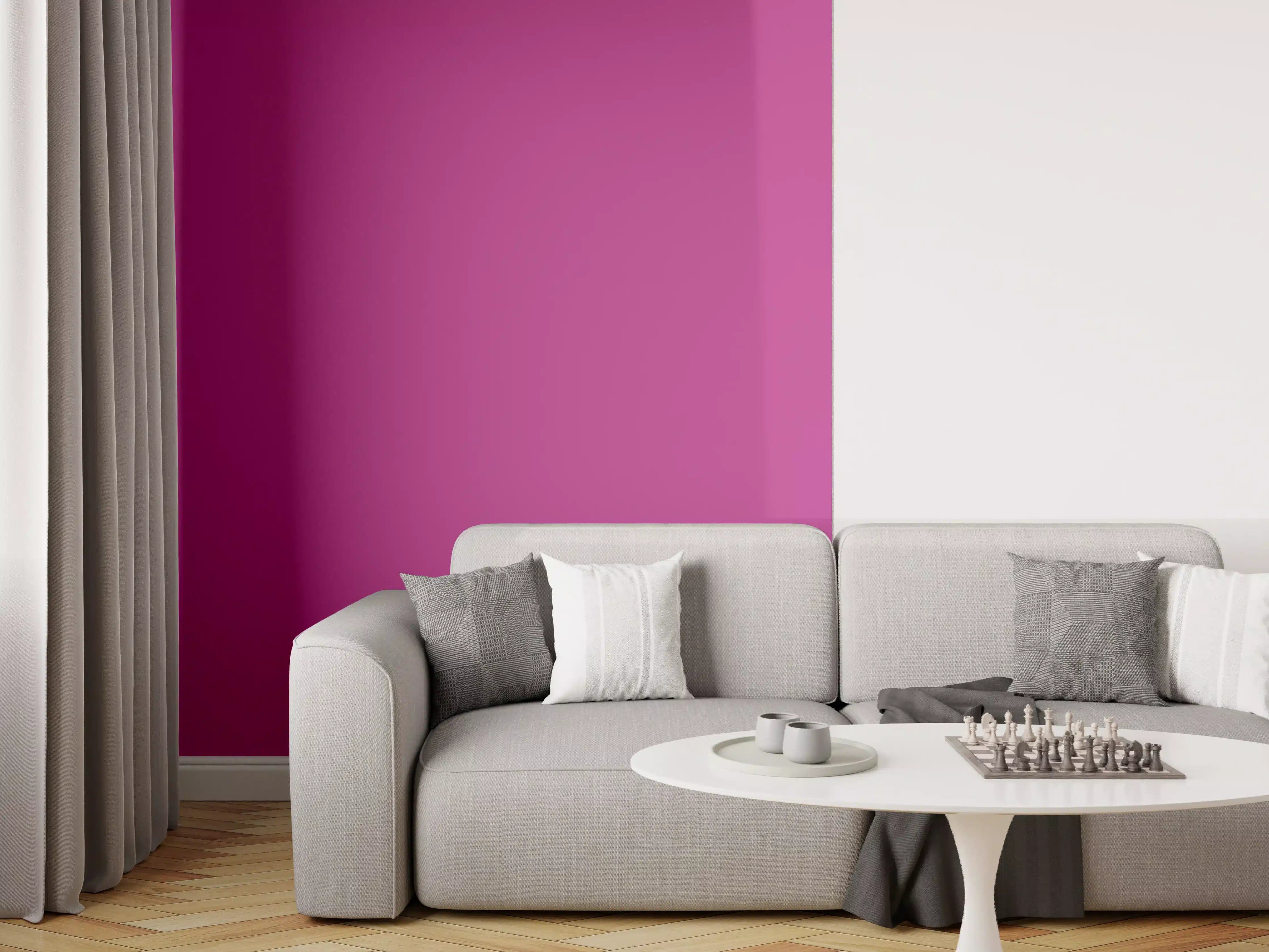Wandverkleidung Wohnzimmer - RAL 4006 (Verkehrsviolett)