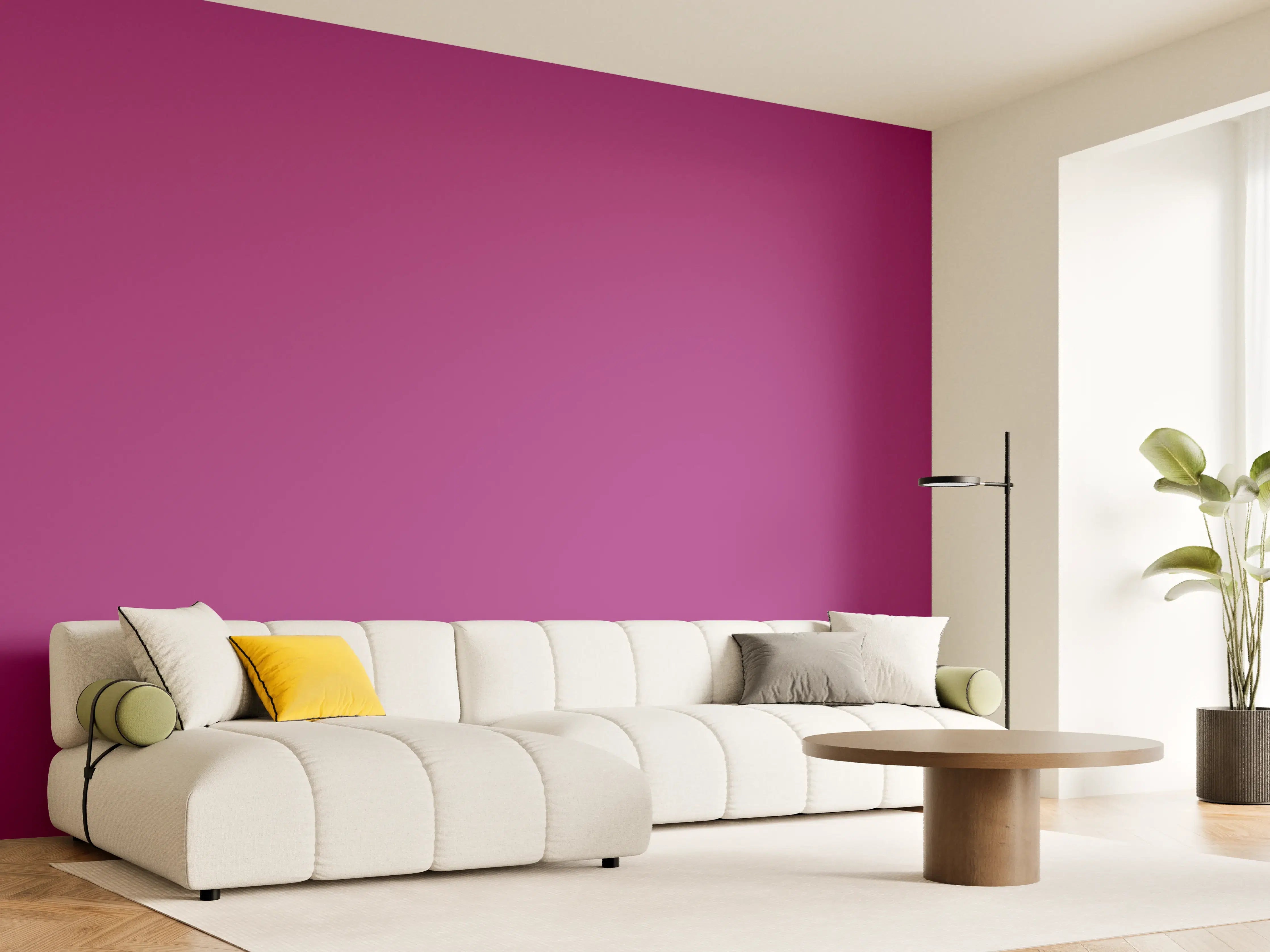 Wandverkleidung Wohnzimmer - RAL 4006 (Verkehrsviolett)