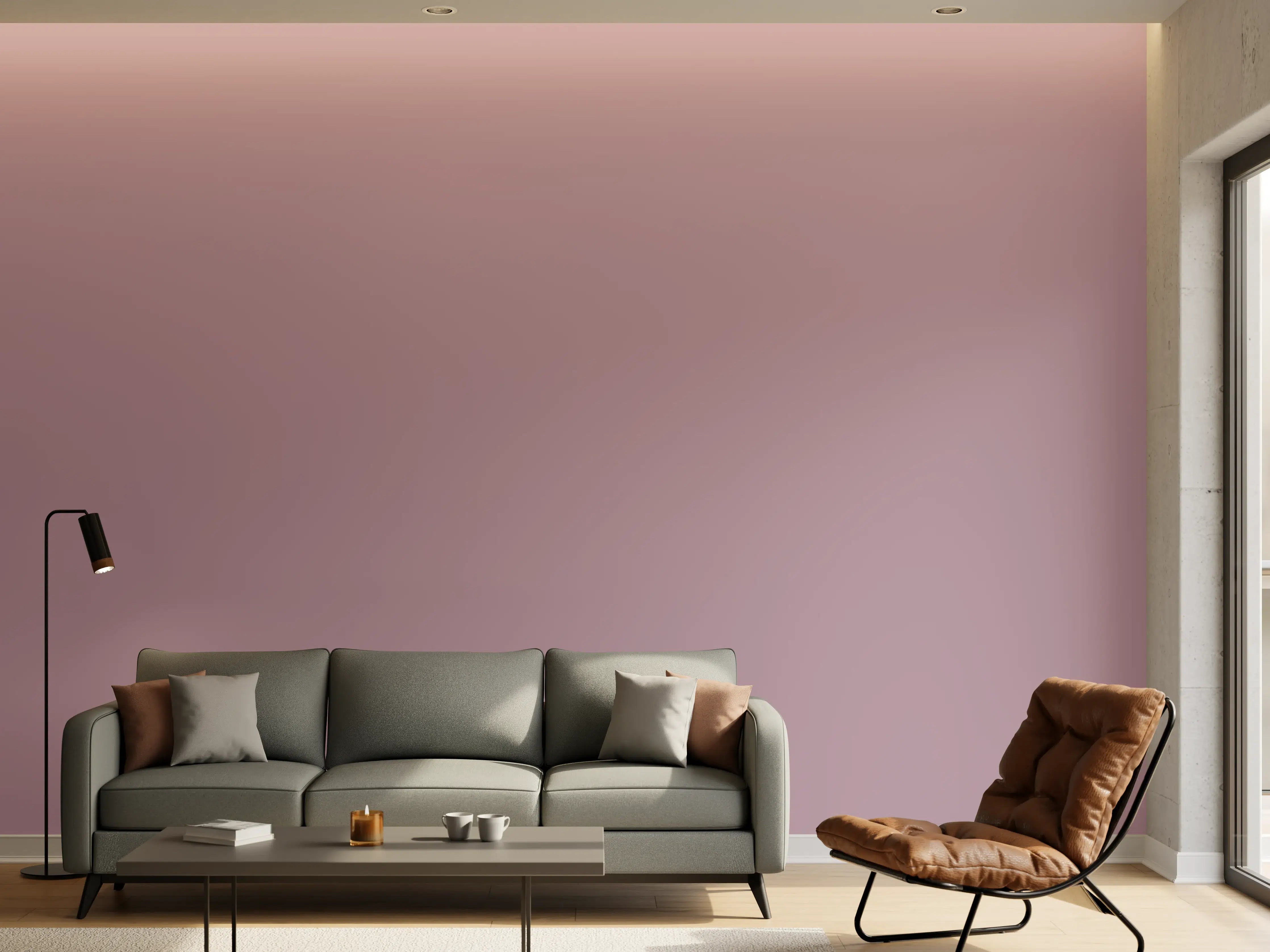Wandverkleidung Wohnzimmer - RAL 4009 (Pastellviolett)