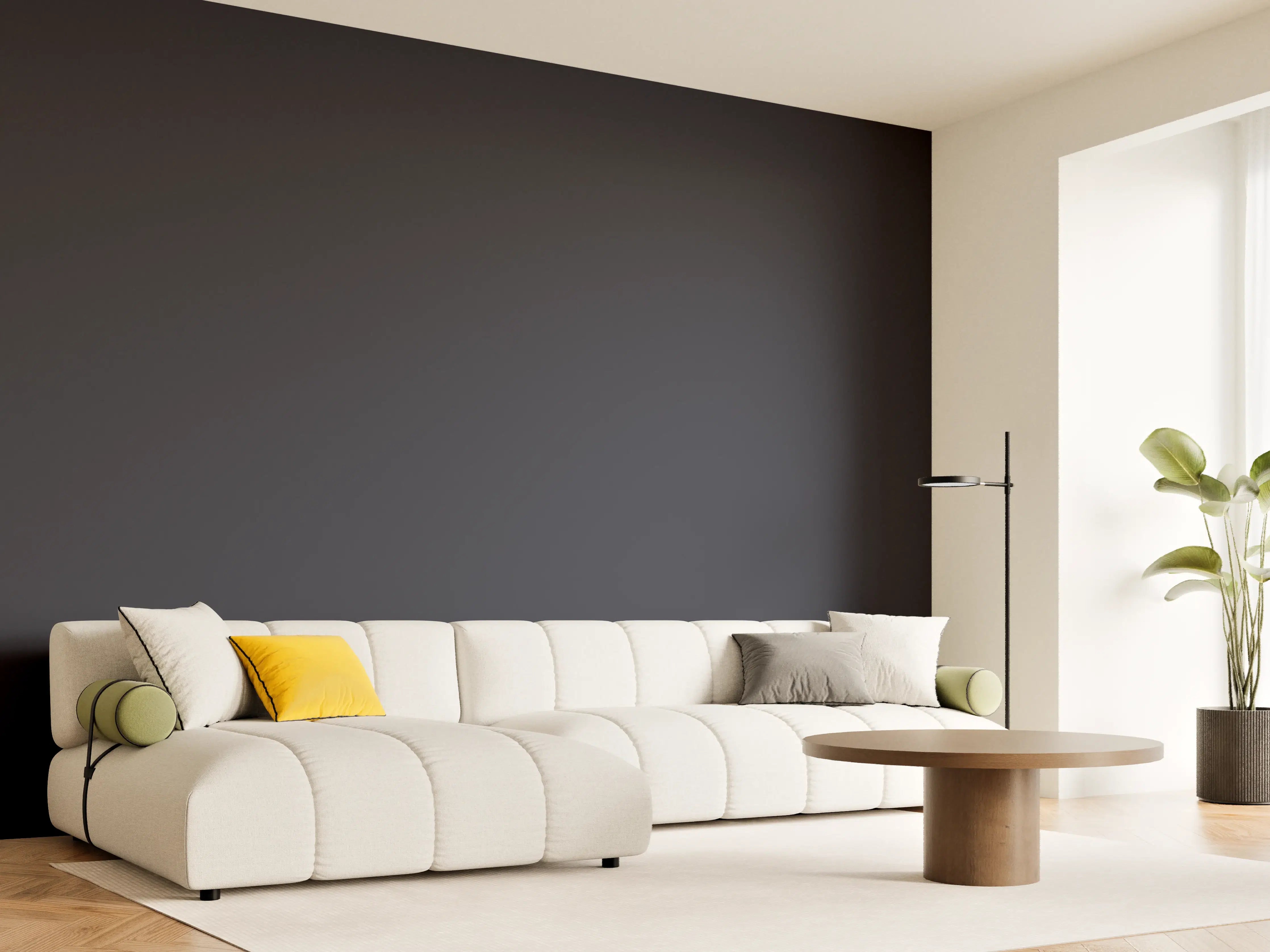 Wandverkleidung Wohnzimmer - RAL 5004 (Schwarzblau)