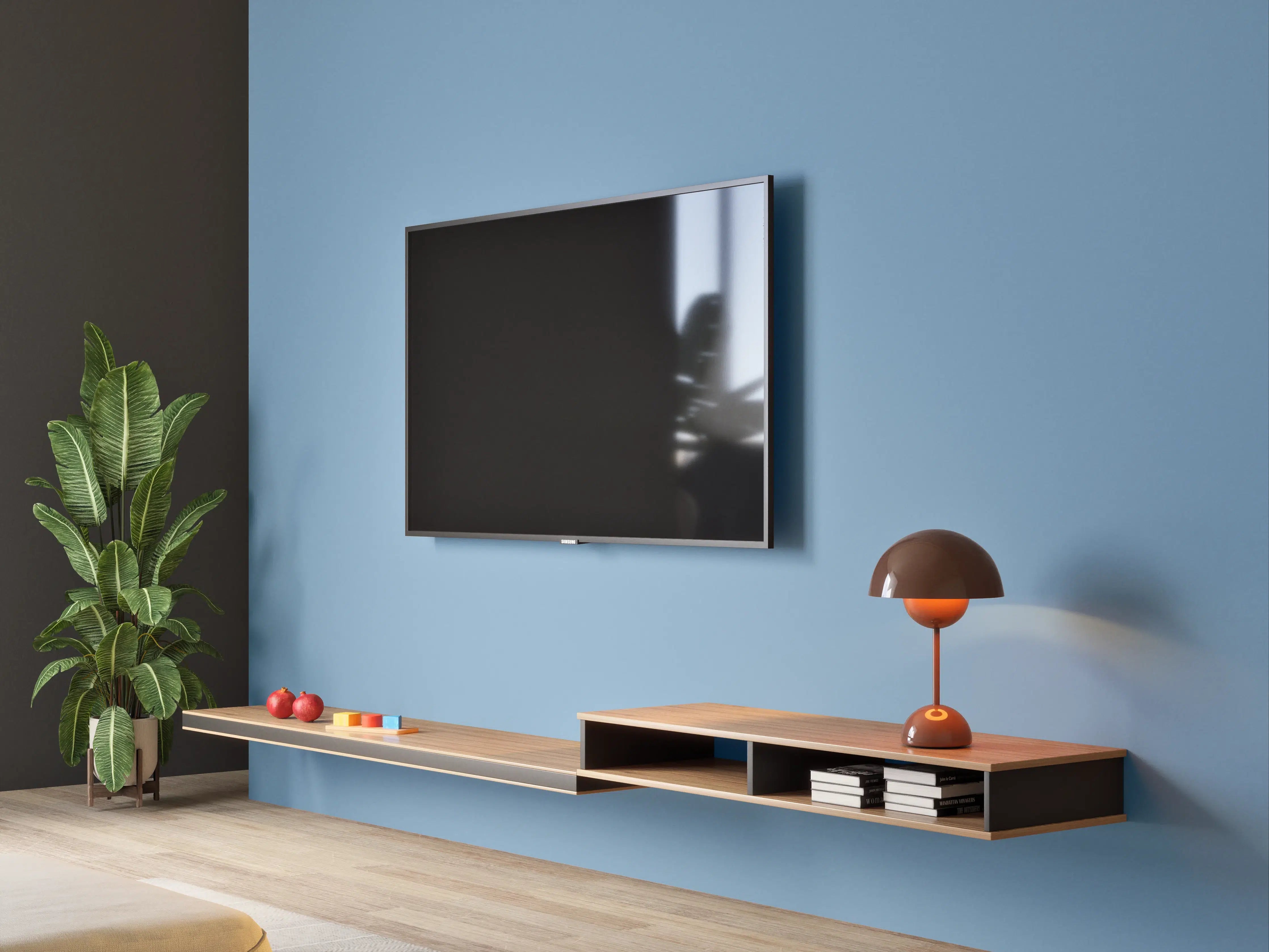 Wandverkleidung Wohnzimmer - RAL 5024 (Pastellblau)