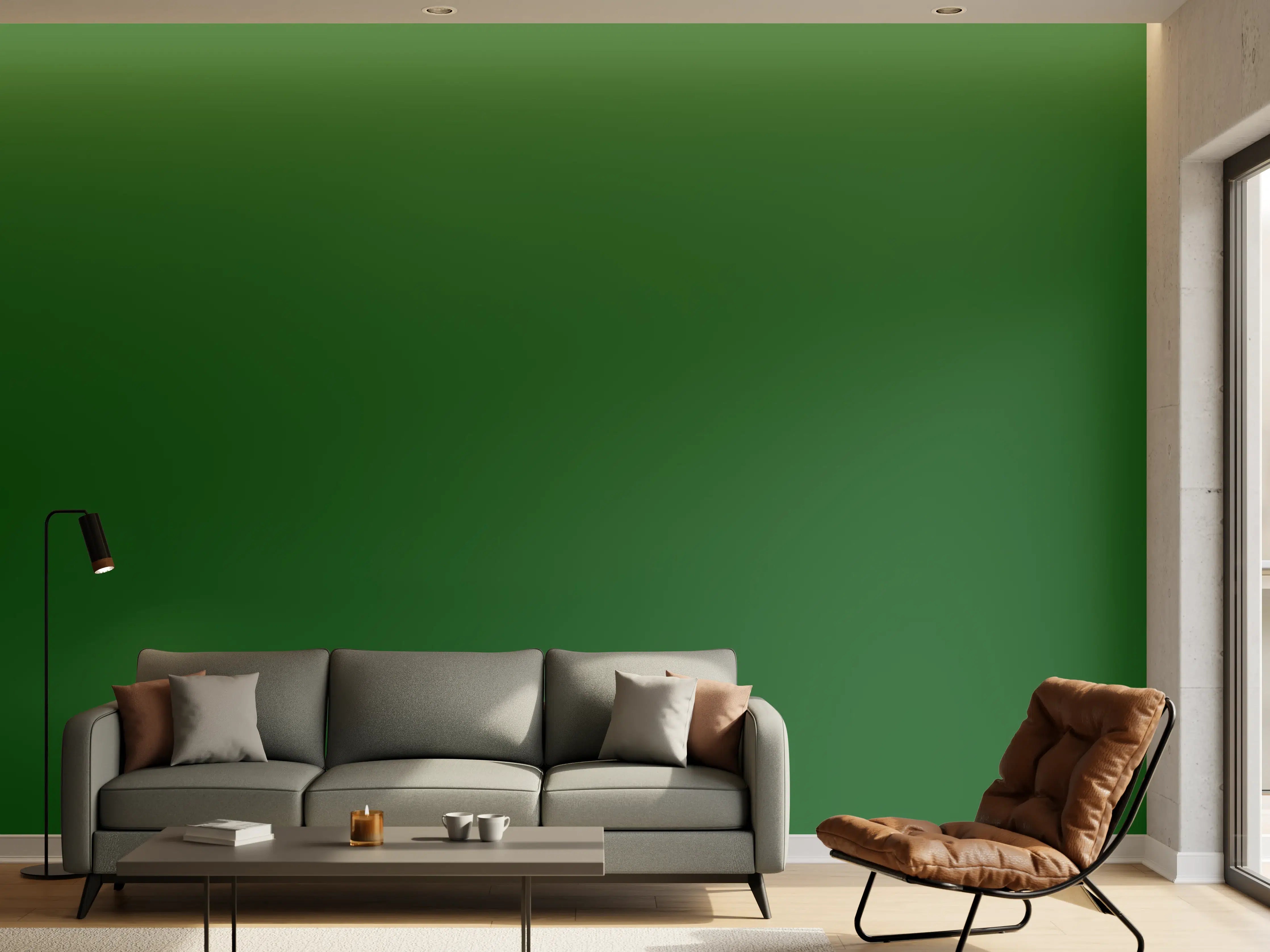 Wandverkleidung Wohnzimmer - RAL 6002 (Laubgrün)