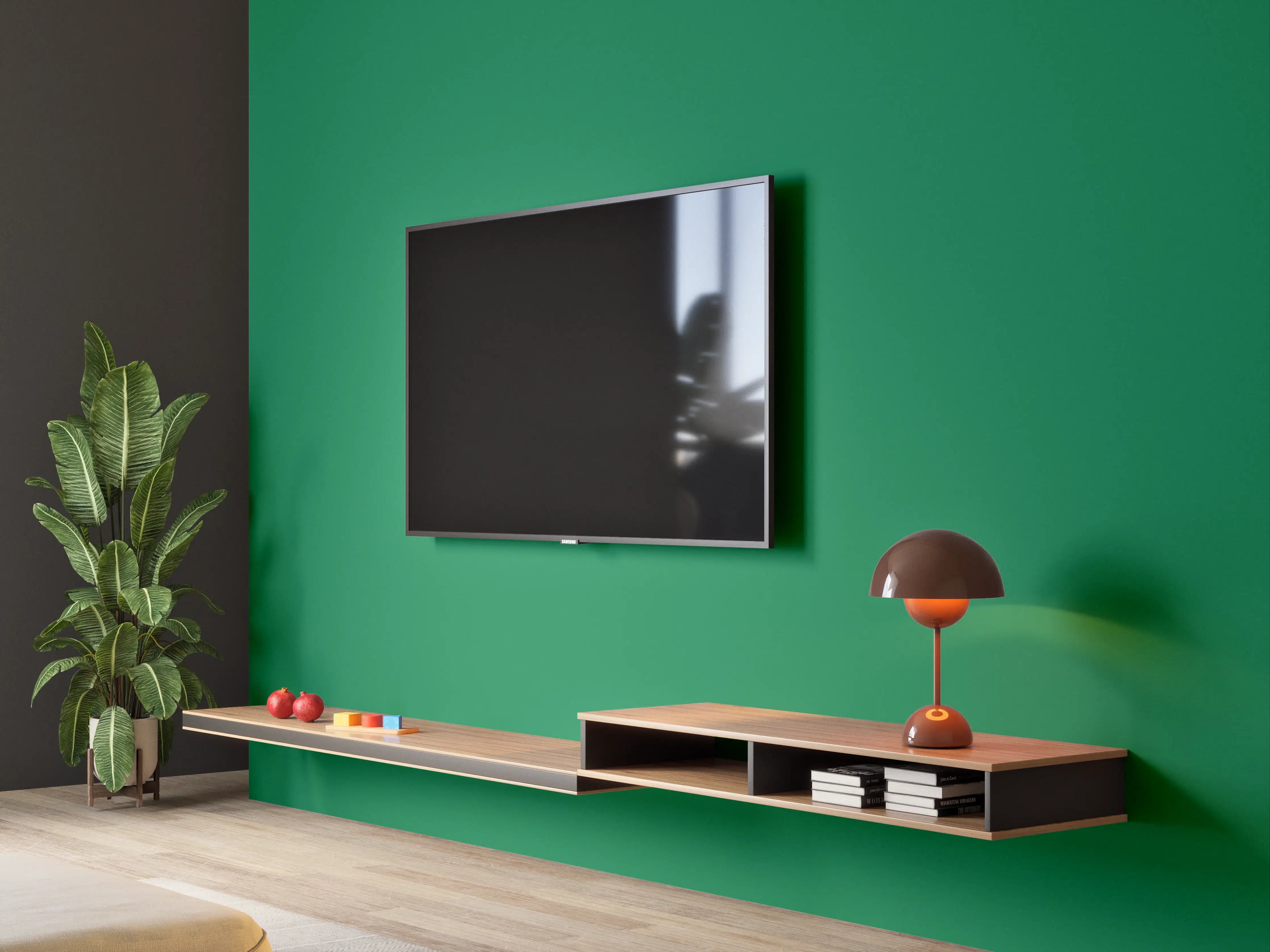 Wandverkleidung Wohnzimmer - RAL 6029 (Mintgrün)
