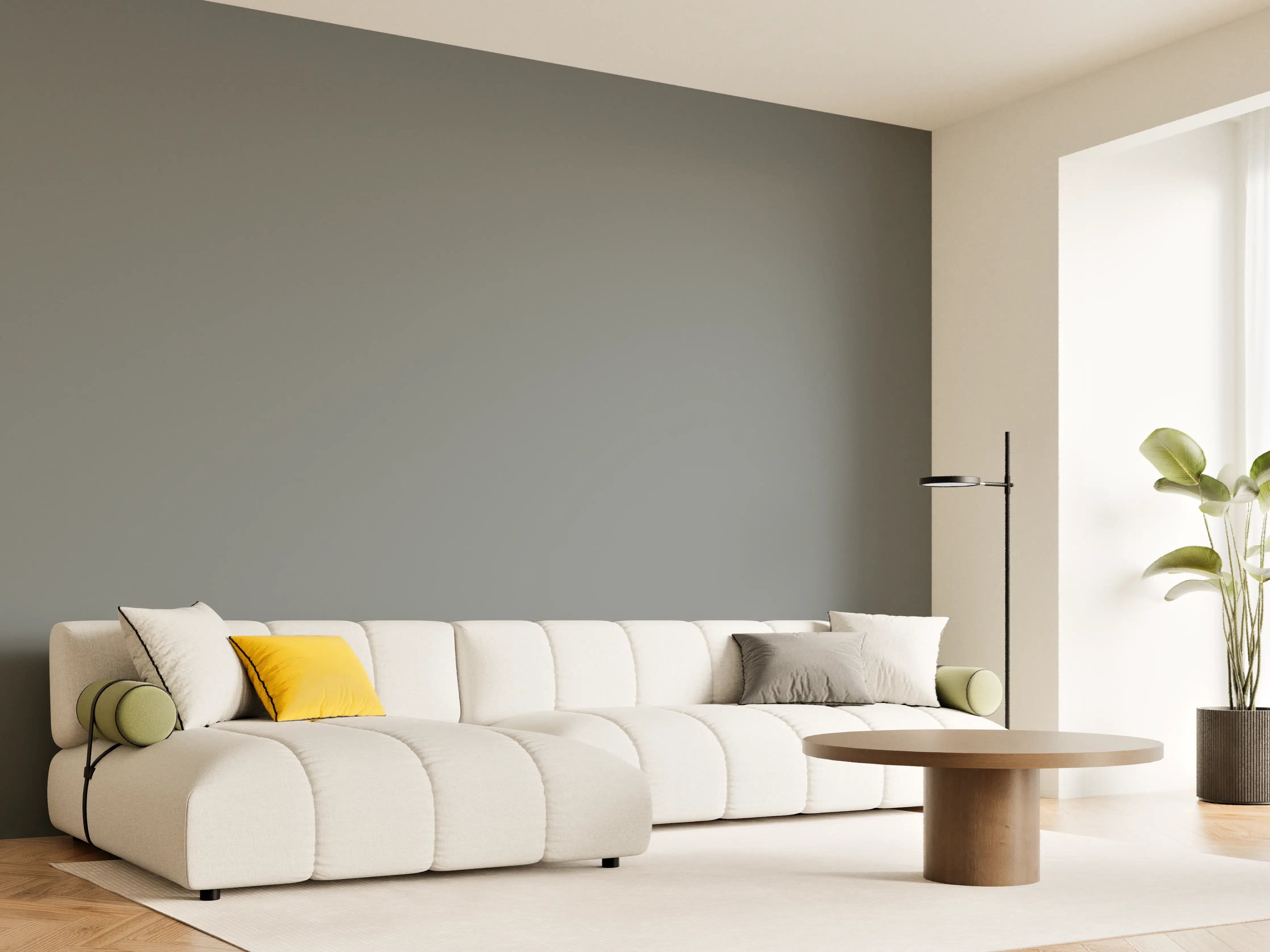 Wandverkleidung Wohnzimmer - RAL 7005 (Mausgrau)