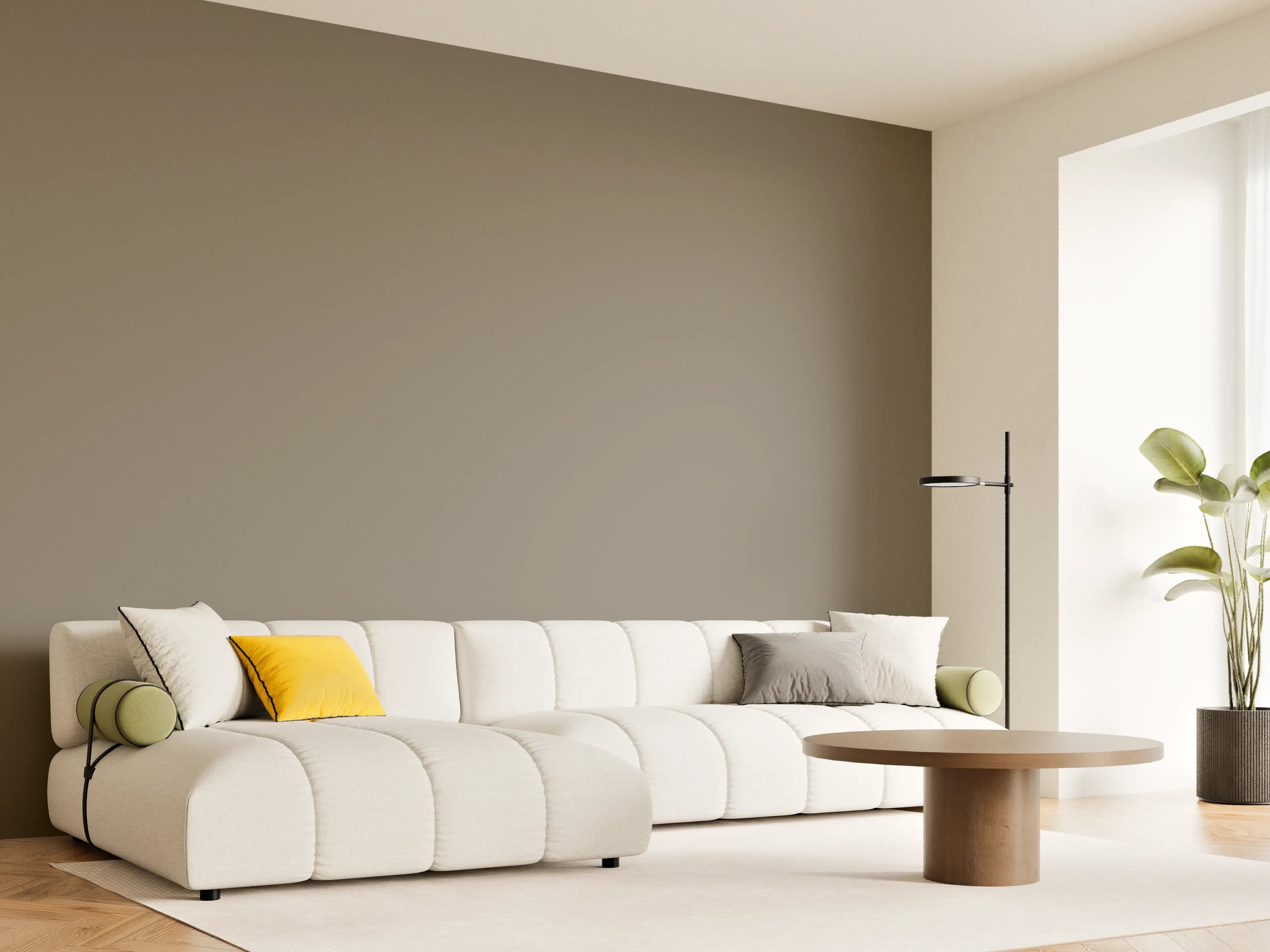 Wandverkleidung Wohnzimmer - RAL 7006 (Beigegrau)
