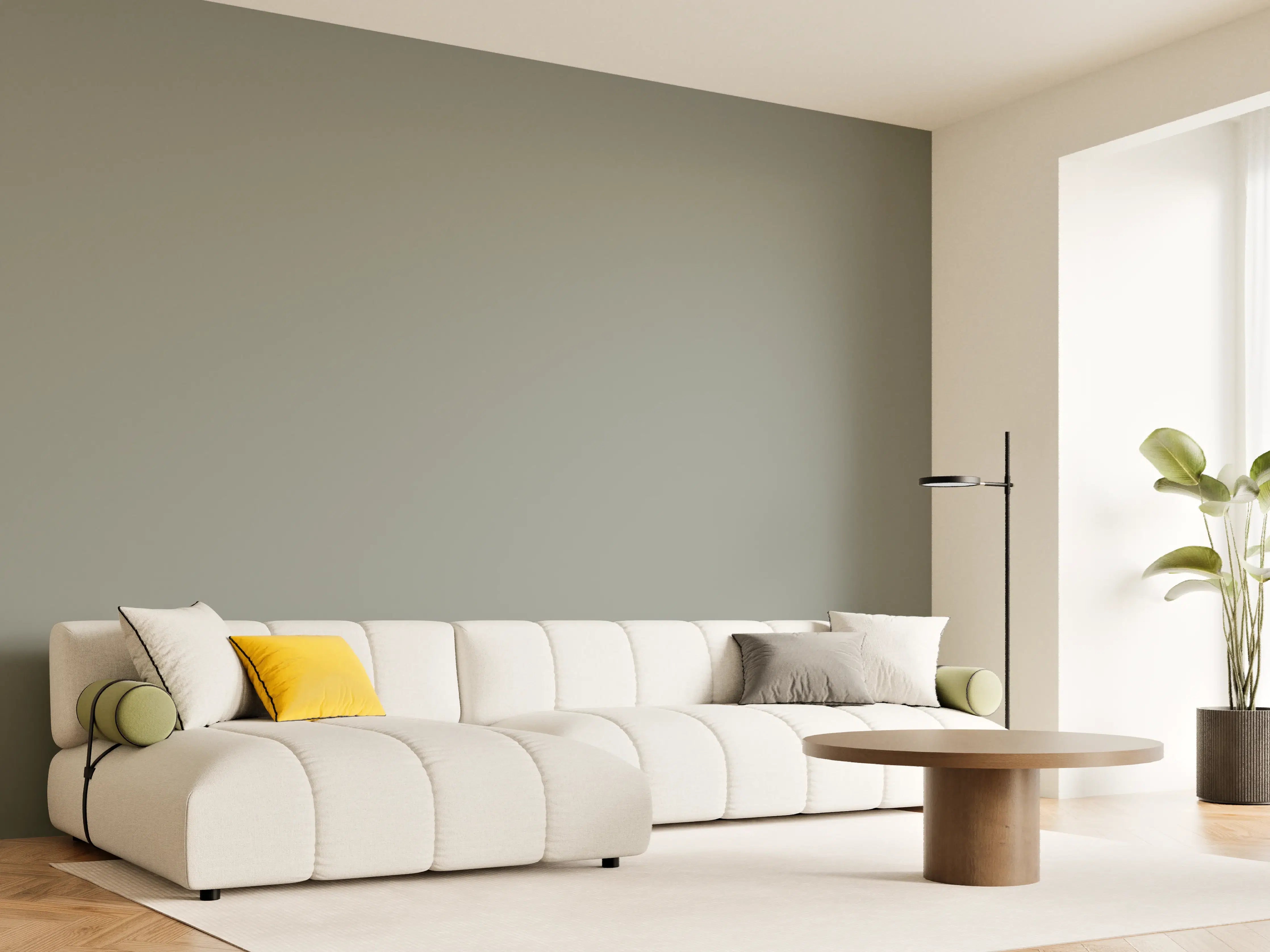 Wandverkleidung Wohnzimmer - RAL 7023 (Betongrau)