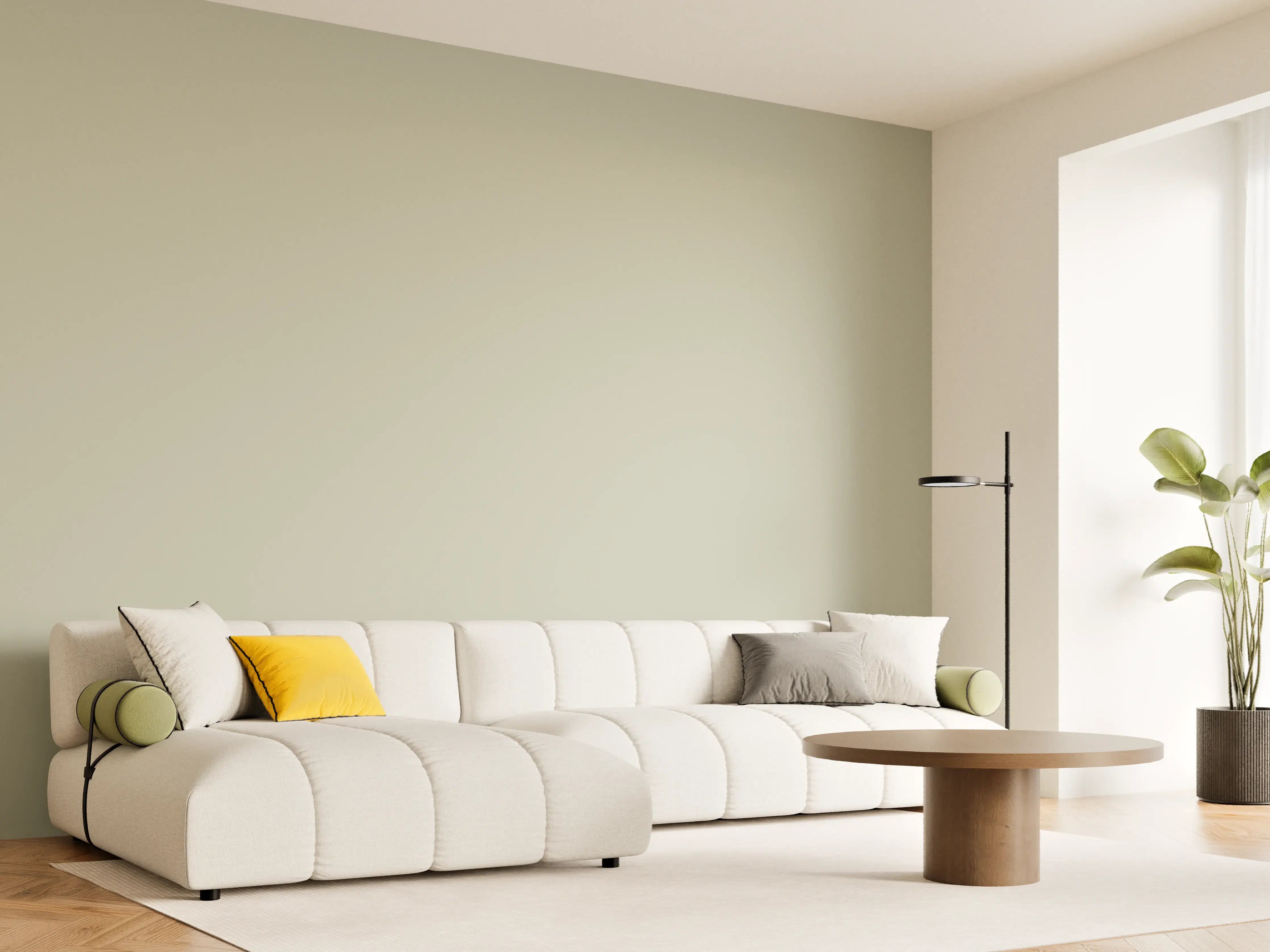 Wandverkleidung Wohnzimmer - RAL 7032 (Kieselgrau)