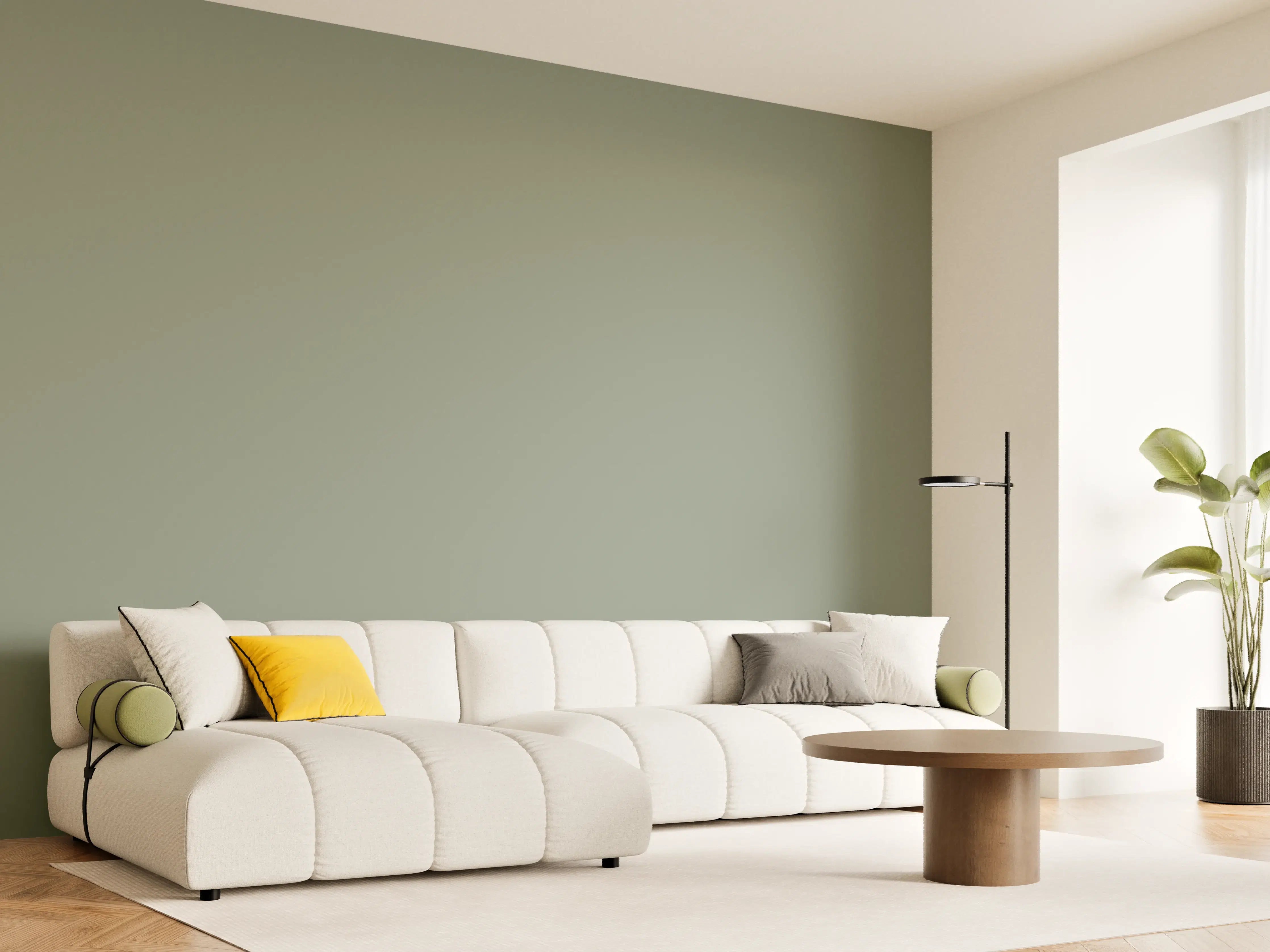 Wandverkleidung Wohnzimmer - RAL 7033 (Zementgrau)