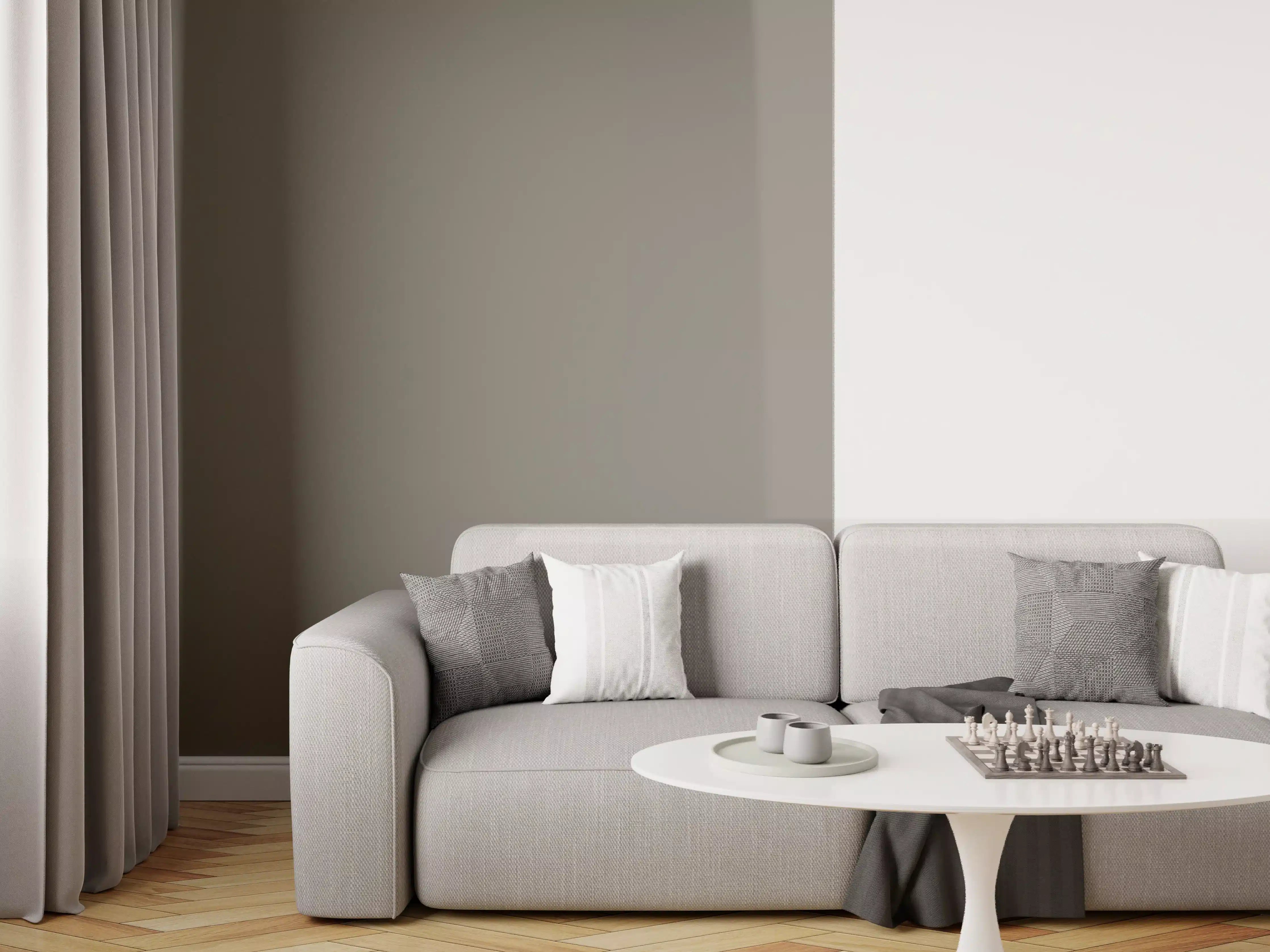 Wandverkleidung Wohnzimmer - RAL 7039 (Quarzgrau)