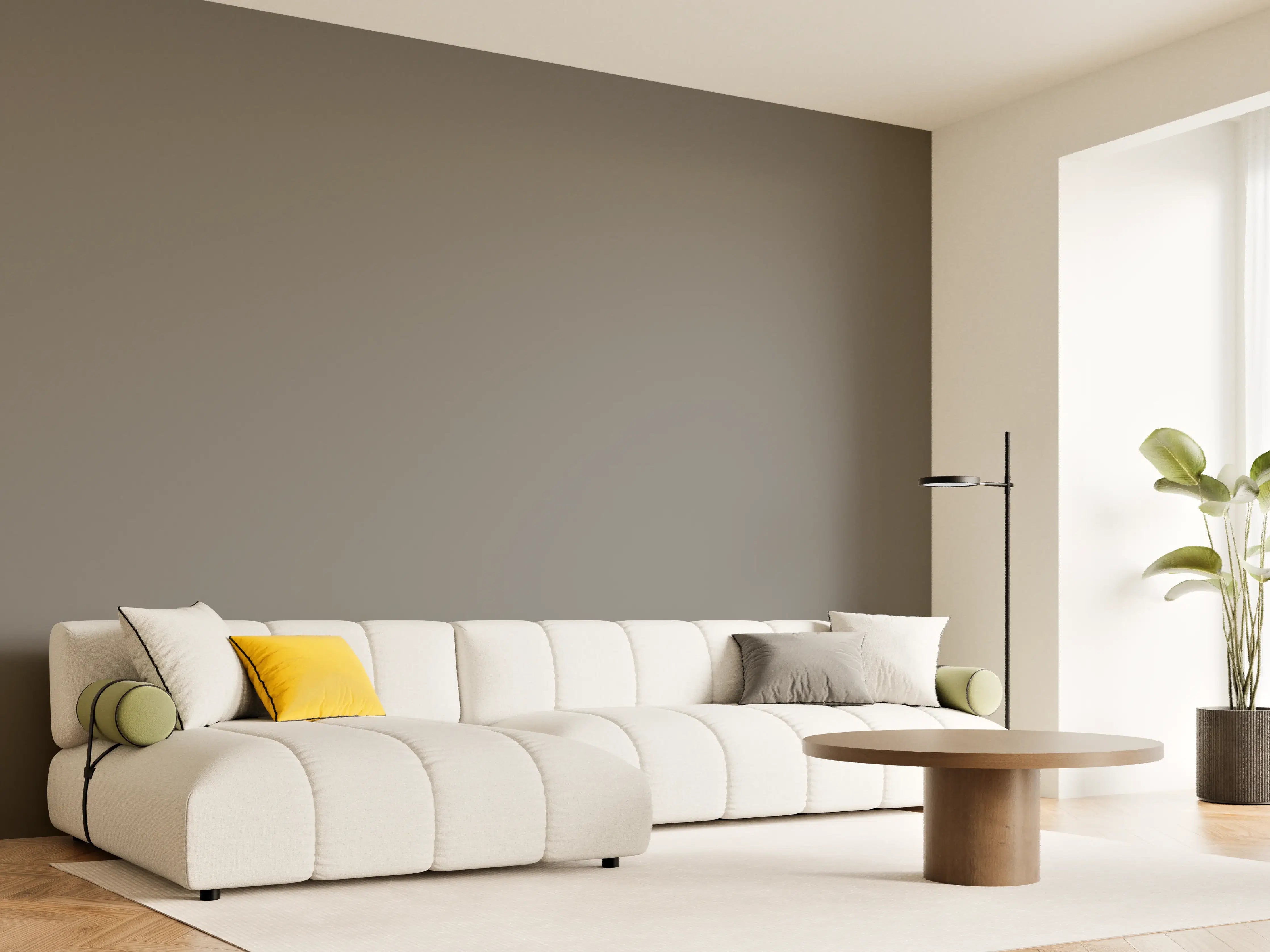 Wandverkleidung Wohnzimmer - RAL 7039 (Quarzgrau)