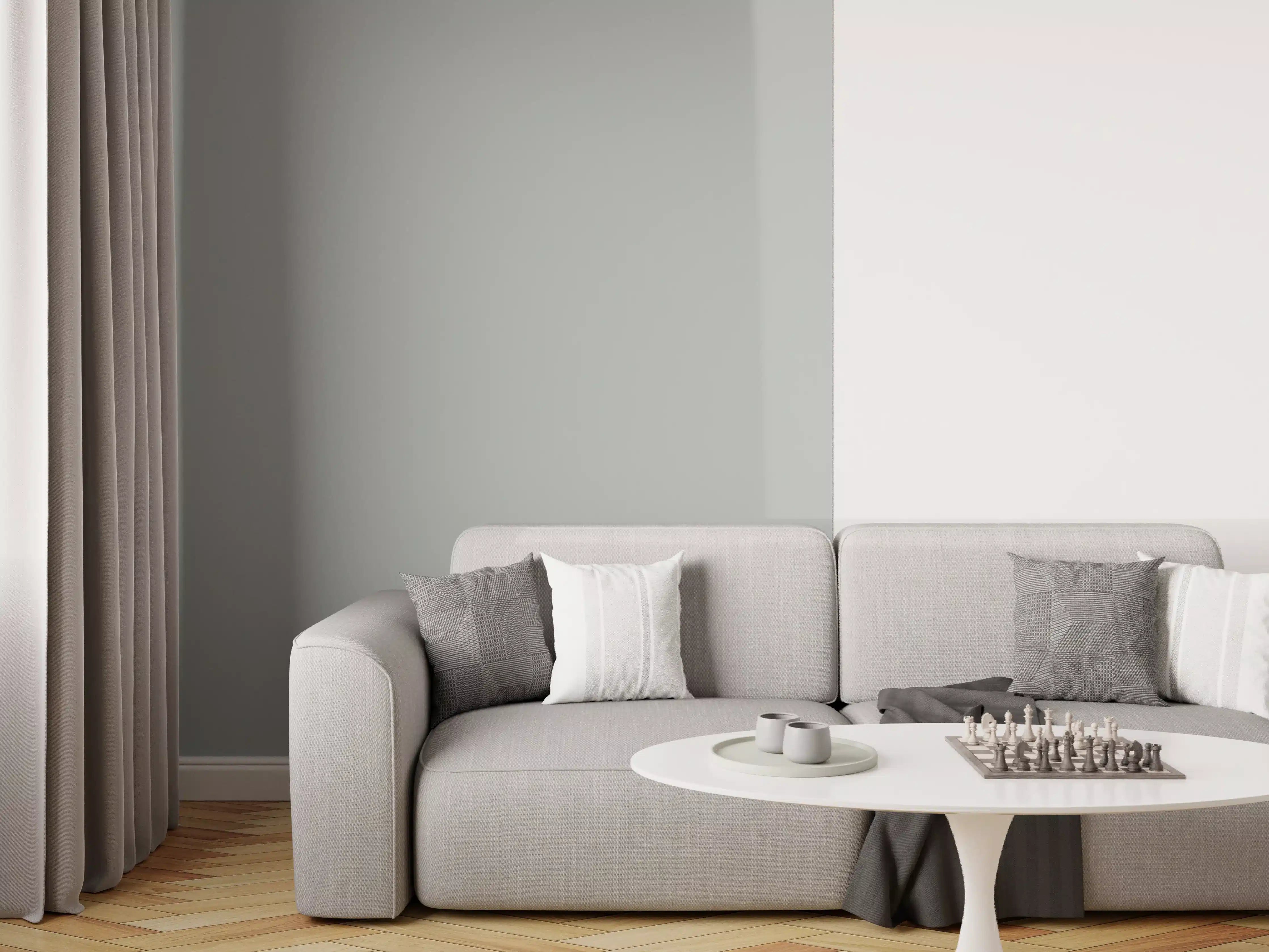 Wandverkleidung Wohnzimmer - RAL 7042 (Verkehrsgrau A)