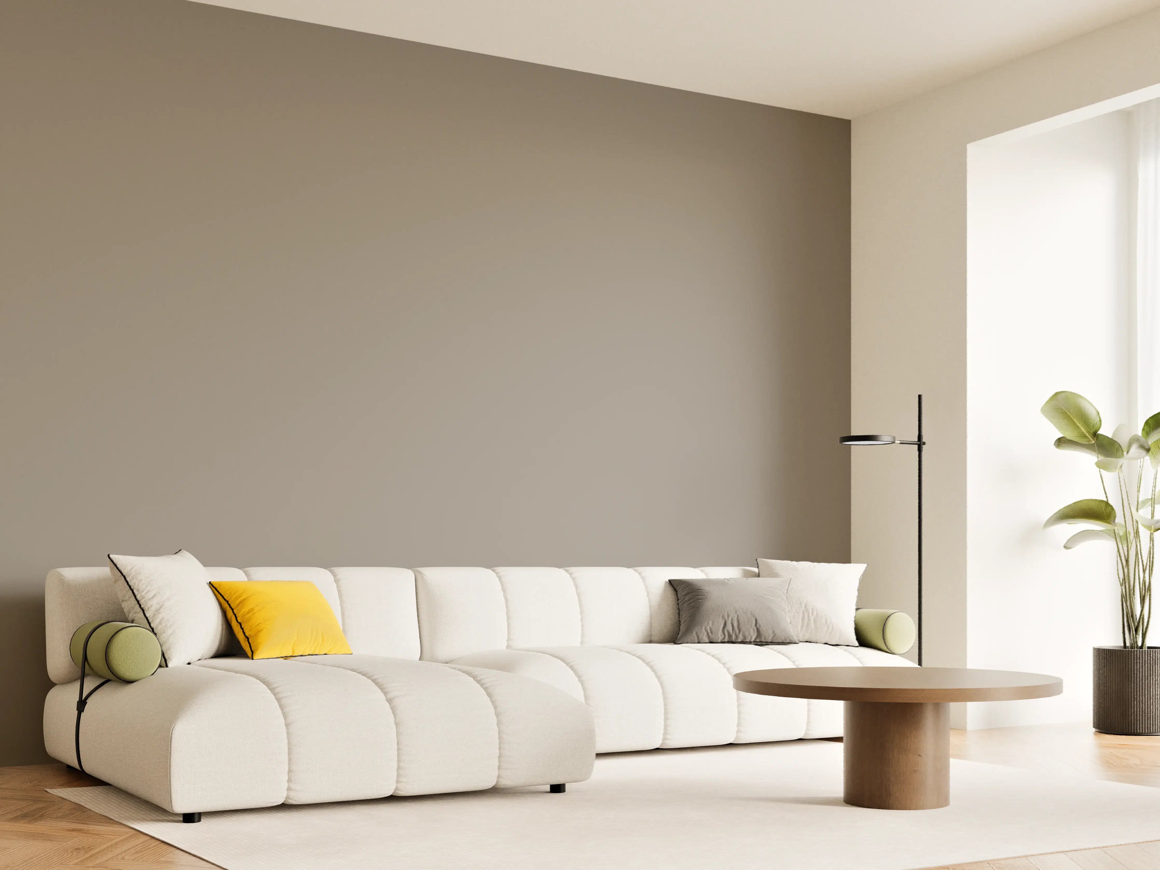 Wandverkleidung Wohnzimmer - RAL 7048 (Perlmuttgrau)