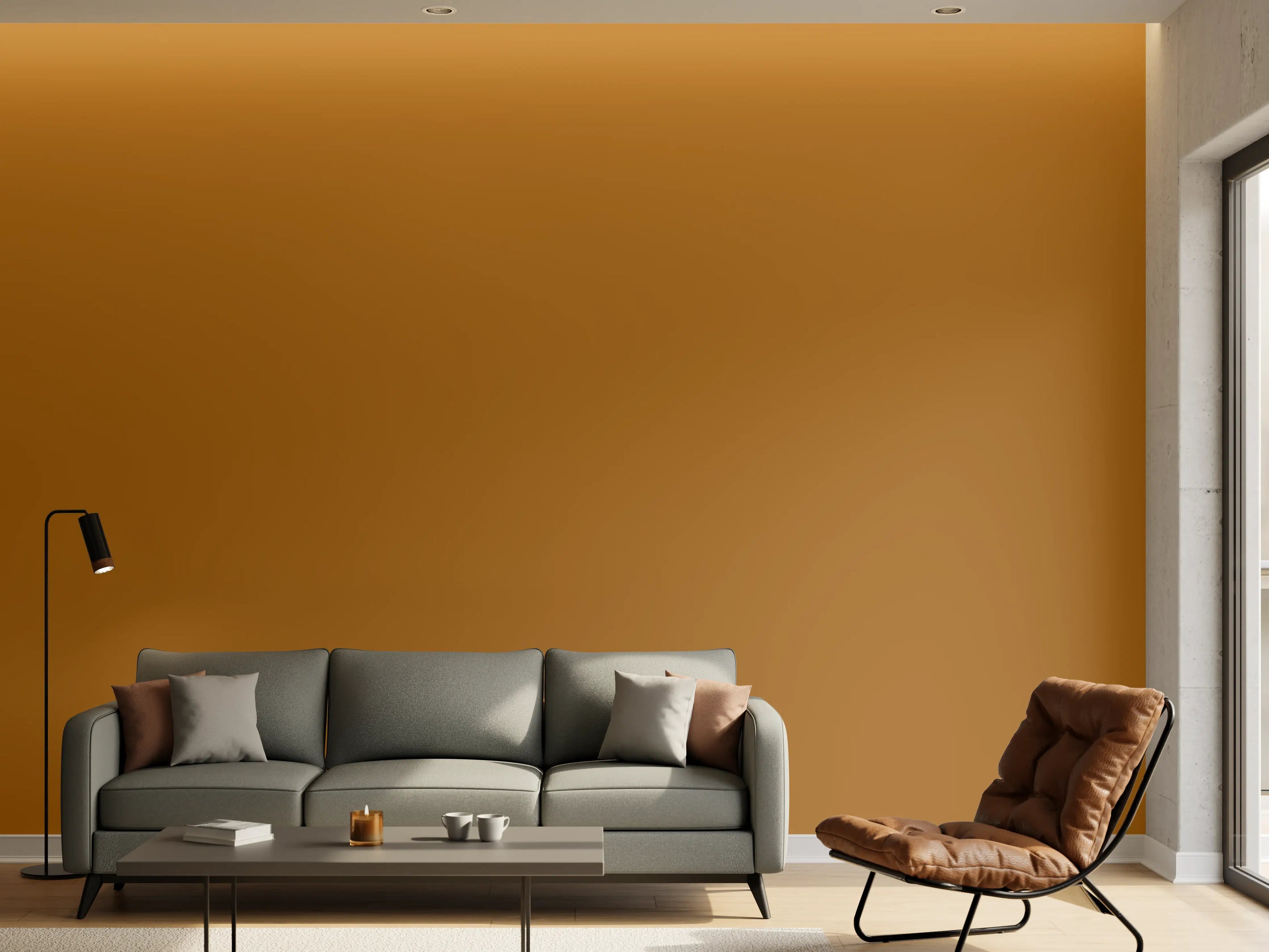 Wandverkleidung Wohnzimmer - RAL 8001 (Ockerbraun)