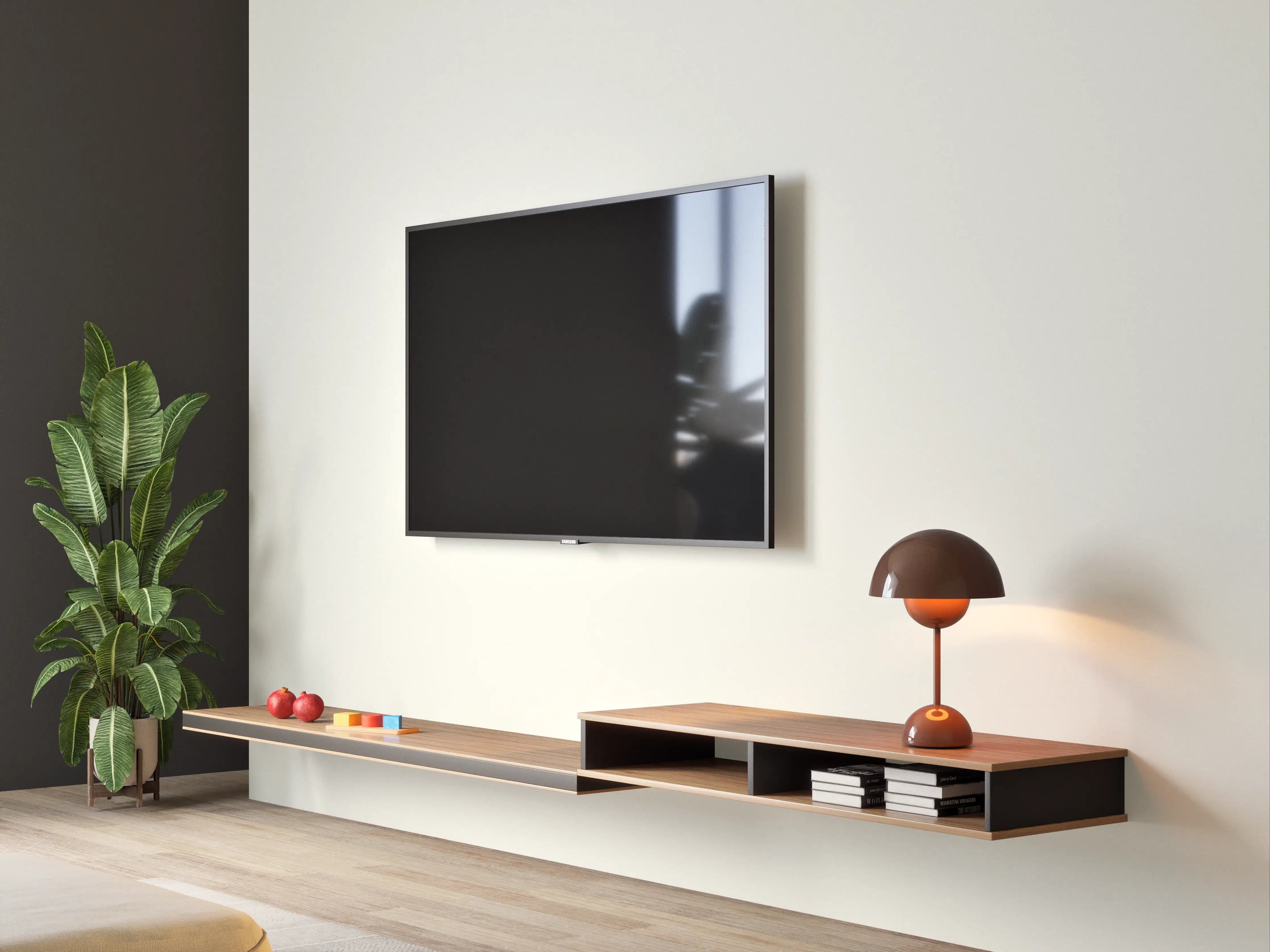 Wandverkleidung Wohnzimmer - RAL 9002 (Grauweiß)