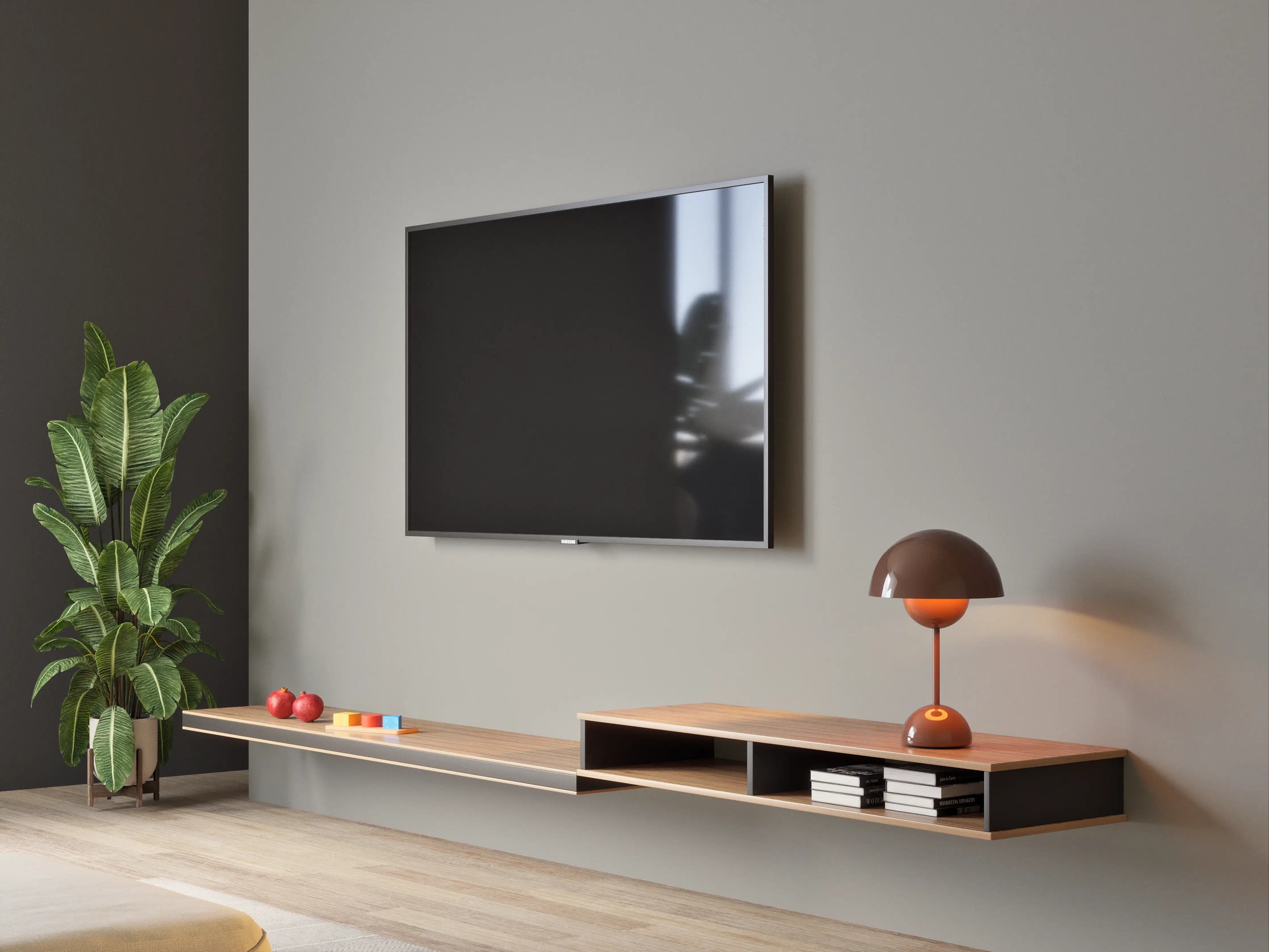 Wandverkleidung Wohnzimmer - RAL 9007 (Graualuminium)