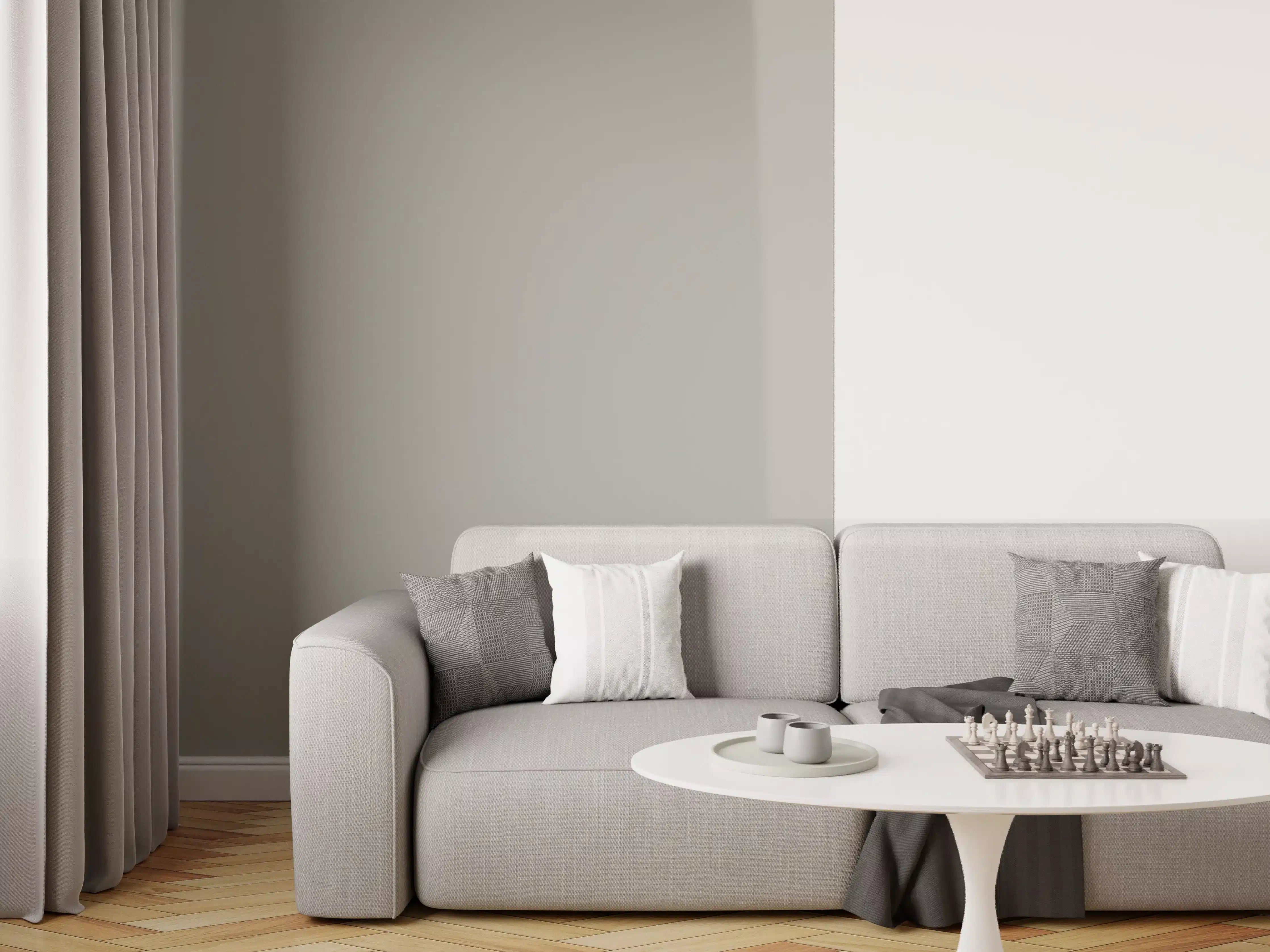 Wandverkleidung Wohnzimmer - RAL 9007 (Graualuminium)