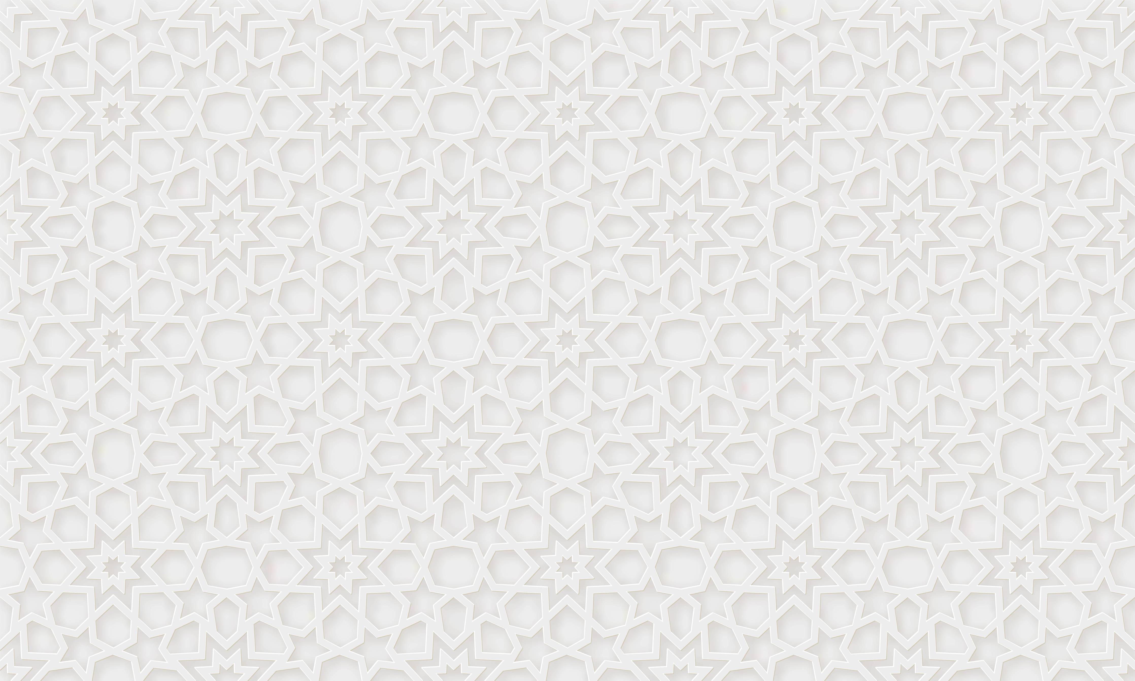 Wandverkleidung Wohnzimmer-Ramadan Weißes Geometrisches Muster