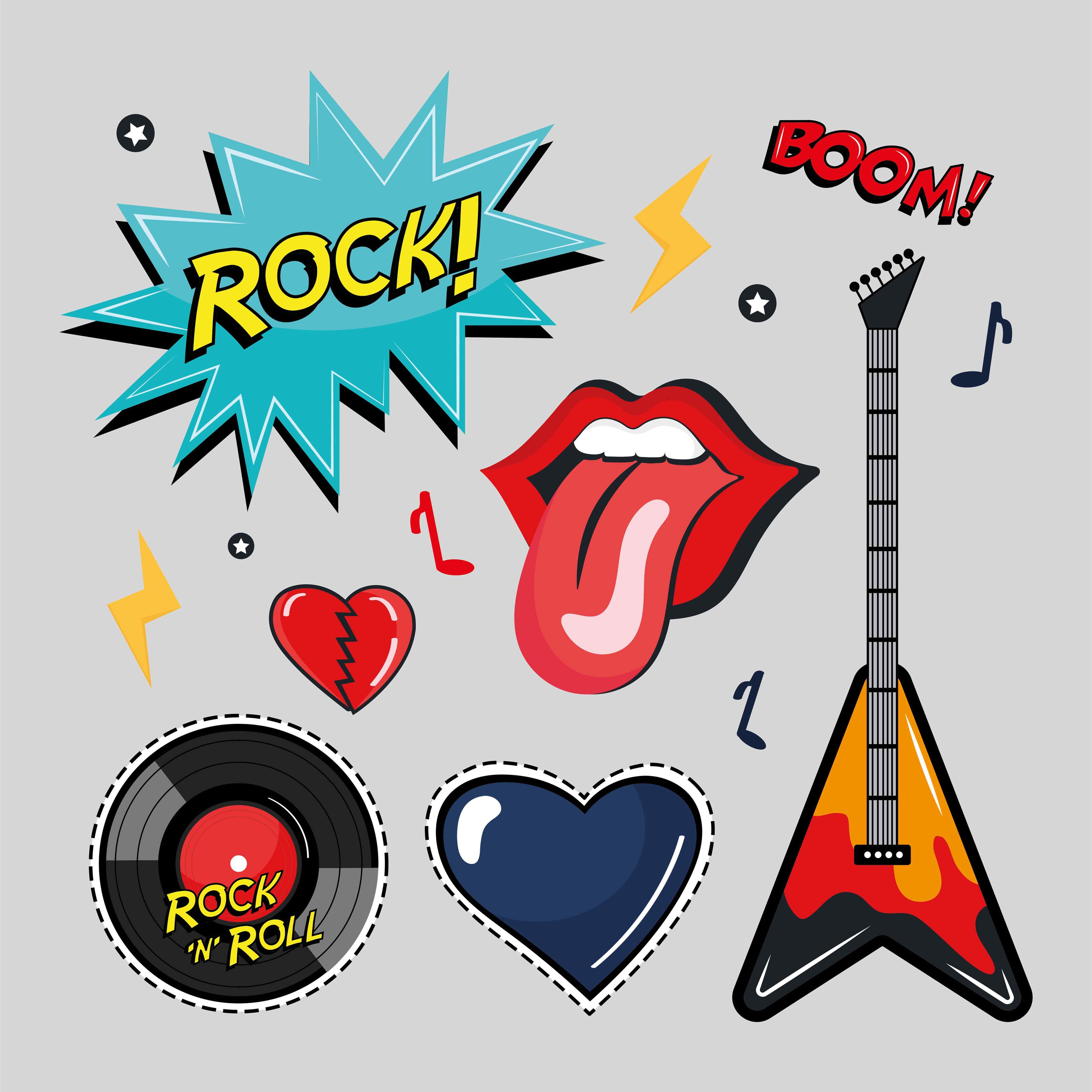 Wandverkleidung Wohnzimmer-Rockige Musik- und Lifestyle-Designs