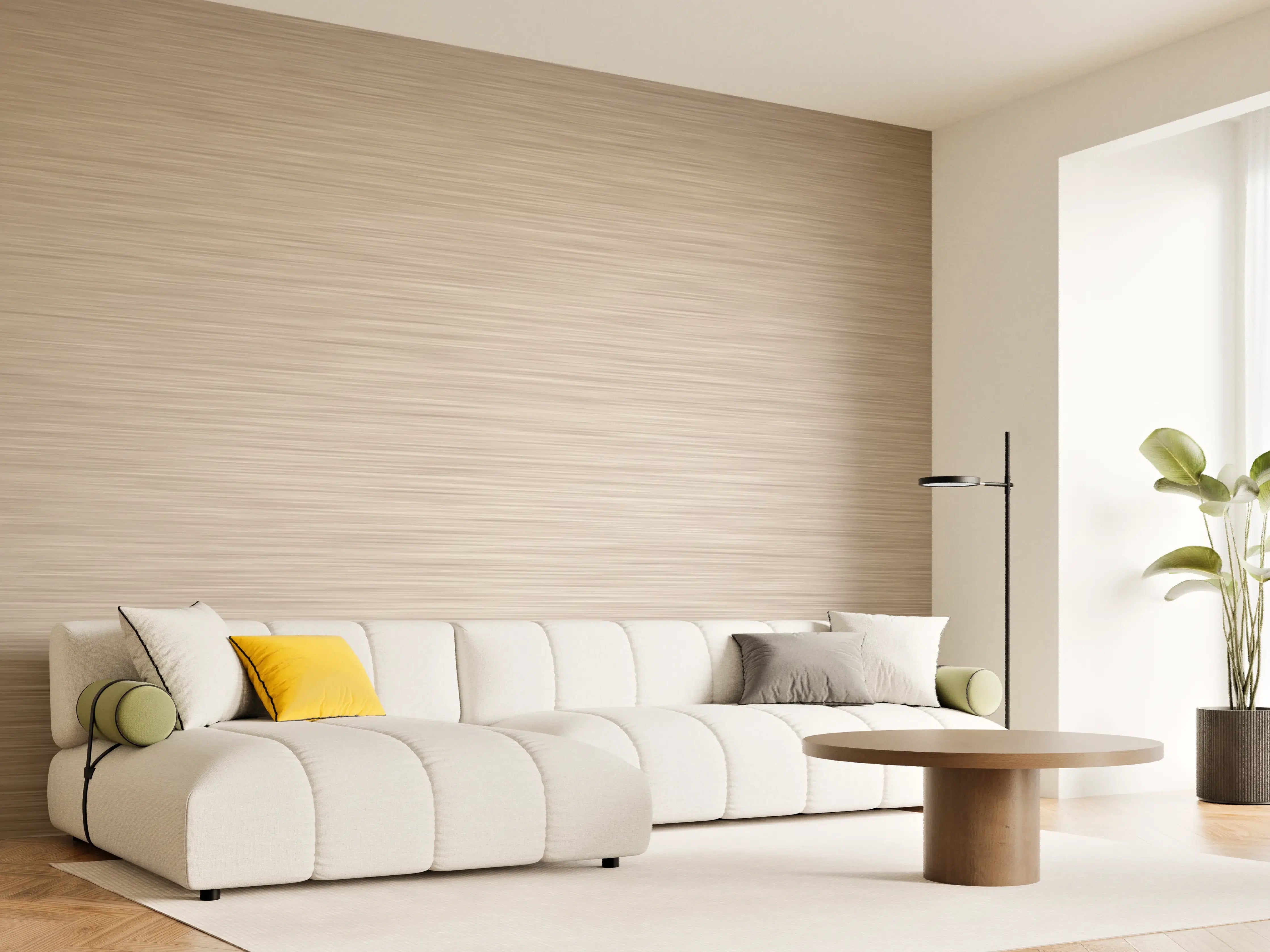 Wandverkleidung Wohnzimmer - Rose - ALU Prime - Metall Gebürstet