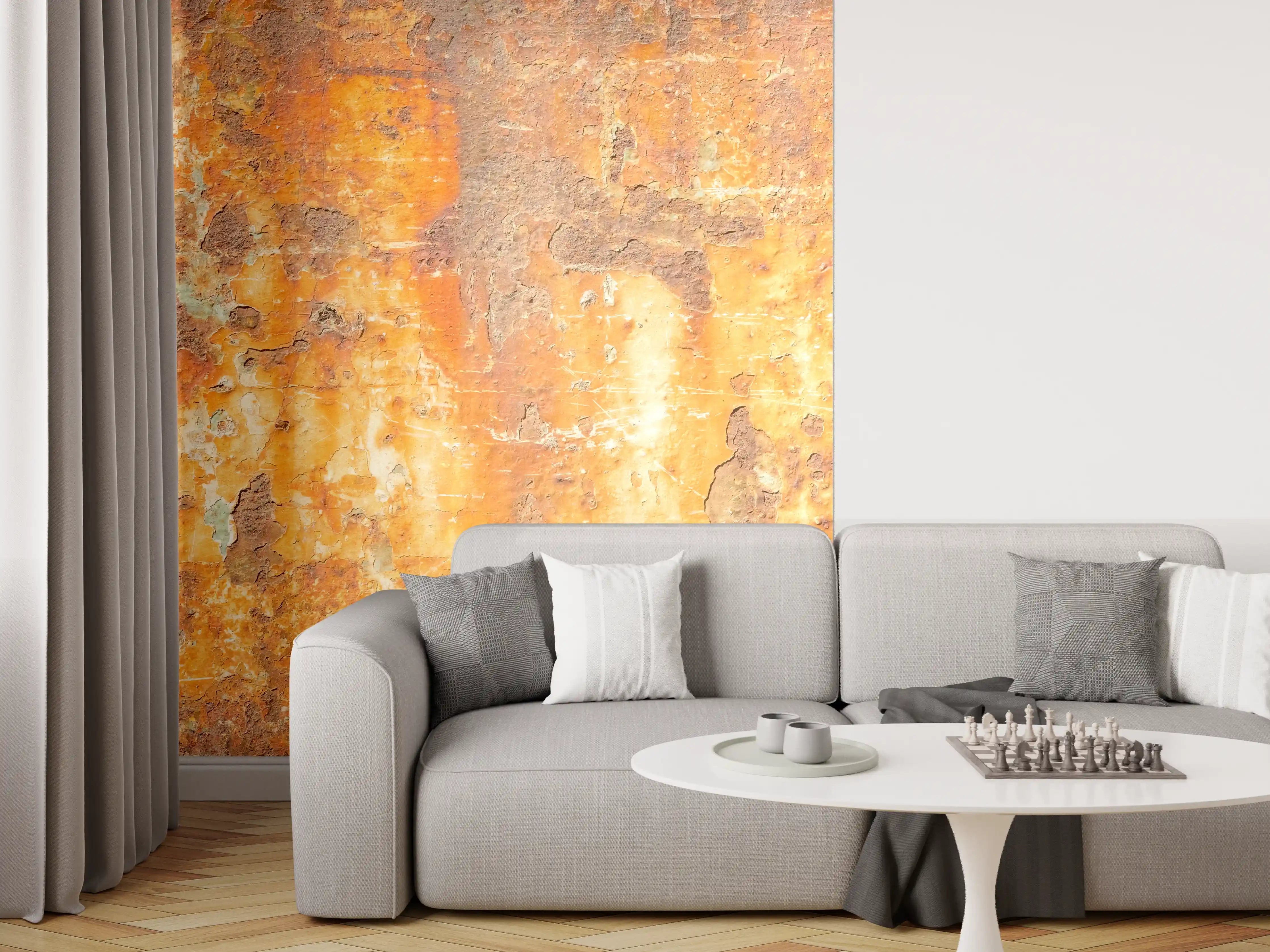 Wandverkleidung Wohnzimmer - Rostige Betonwand