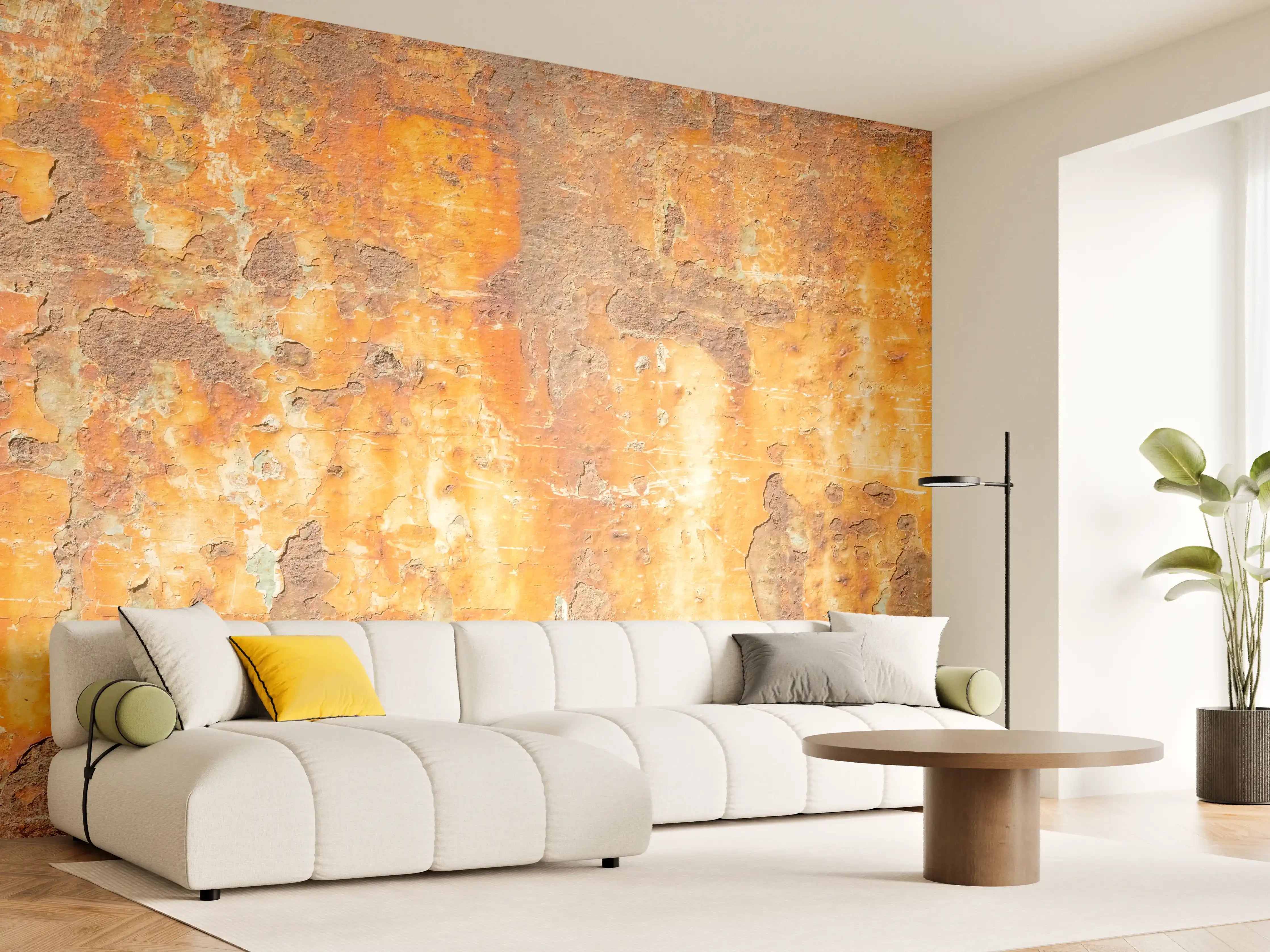 Wandverkleidung Wohnzimmer - Rostige Betonwand