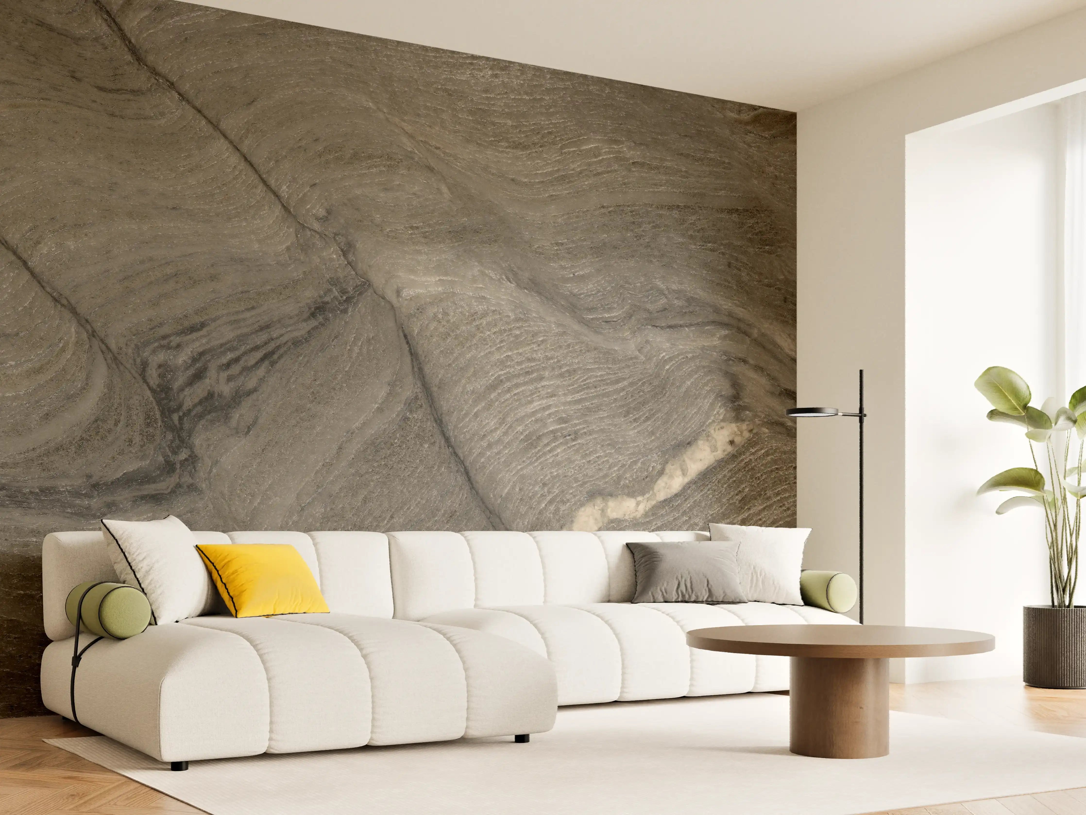 Wandverkleidung Wohnzimmer - Rustikale Marmor Textur