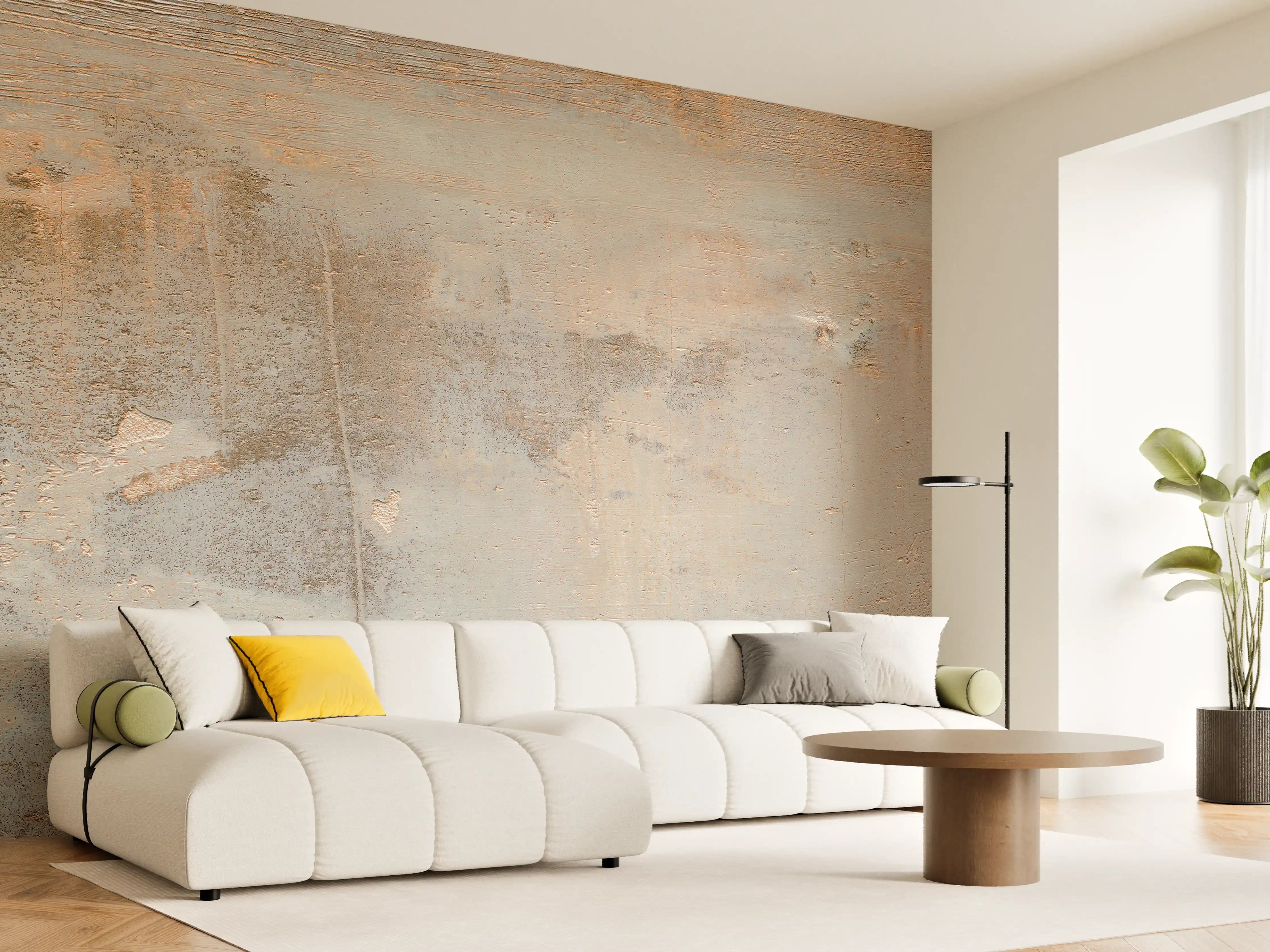 Wandverkleidung Wohnzimmer - Rustikaler Wandbelag mit Naturtextur