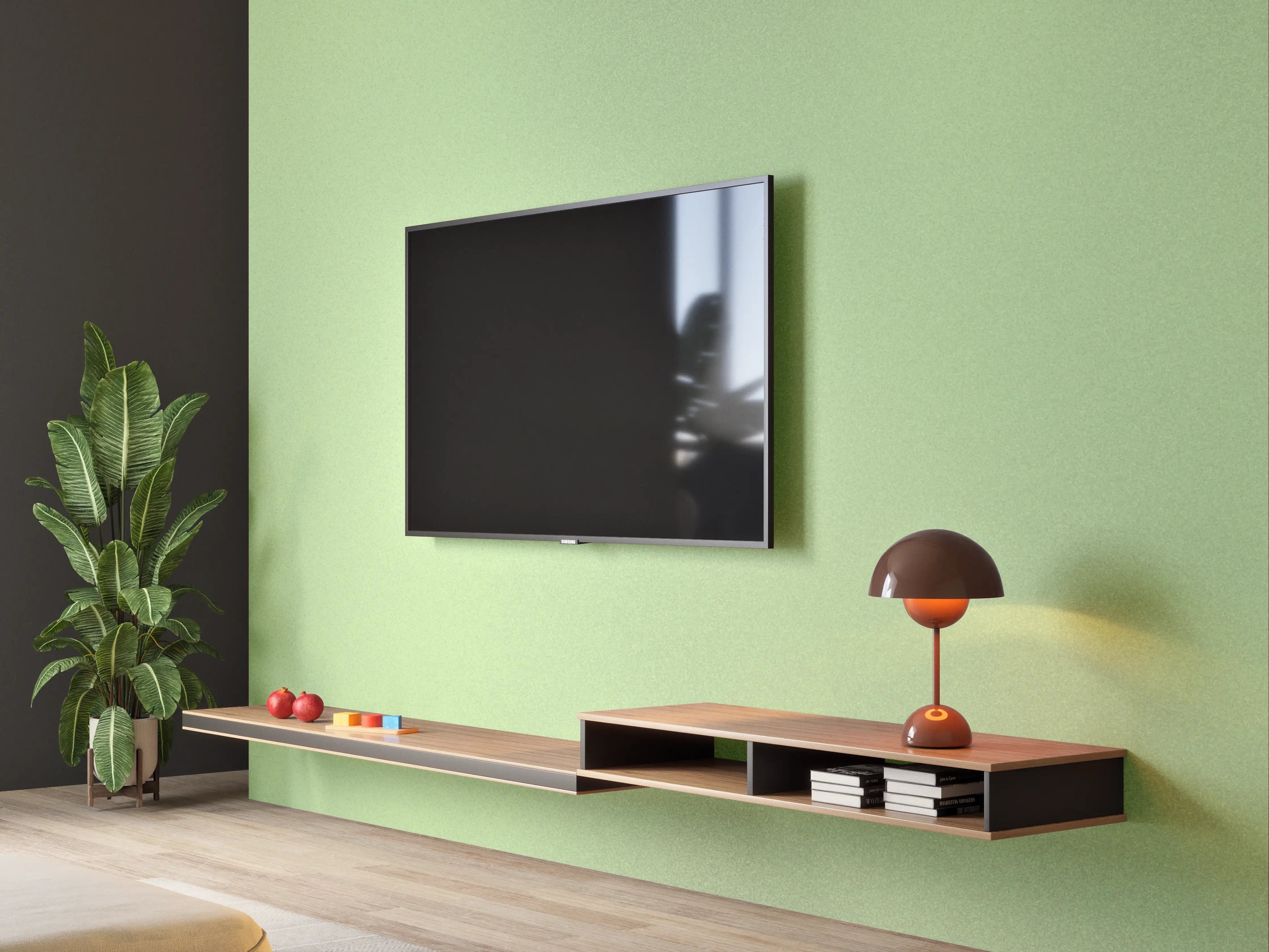 Wandverkleidung Wohnzimmer - Sanfter Grünton für stilvolle Einrichtung
