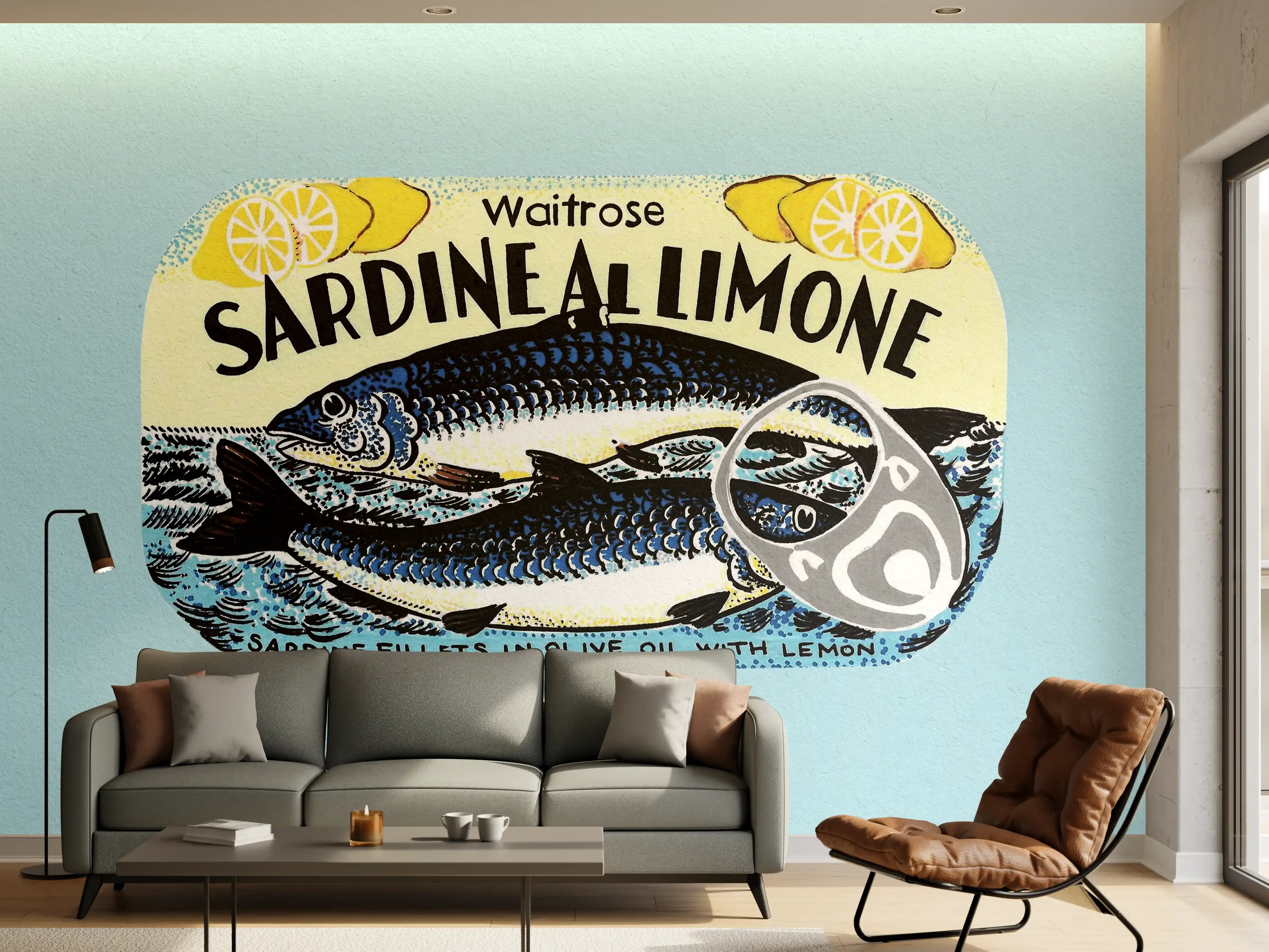 Wandverkleidung Wohnzimmer - Sardine Al Limone