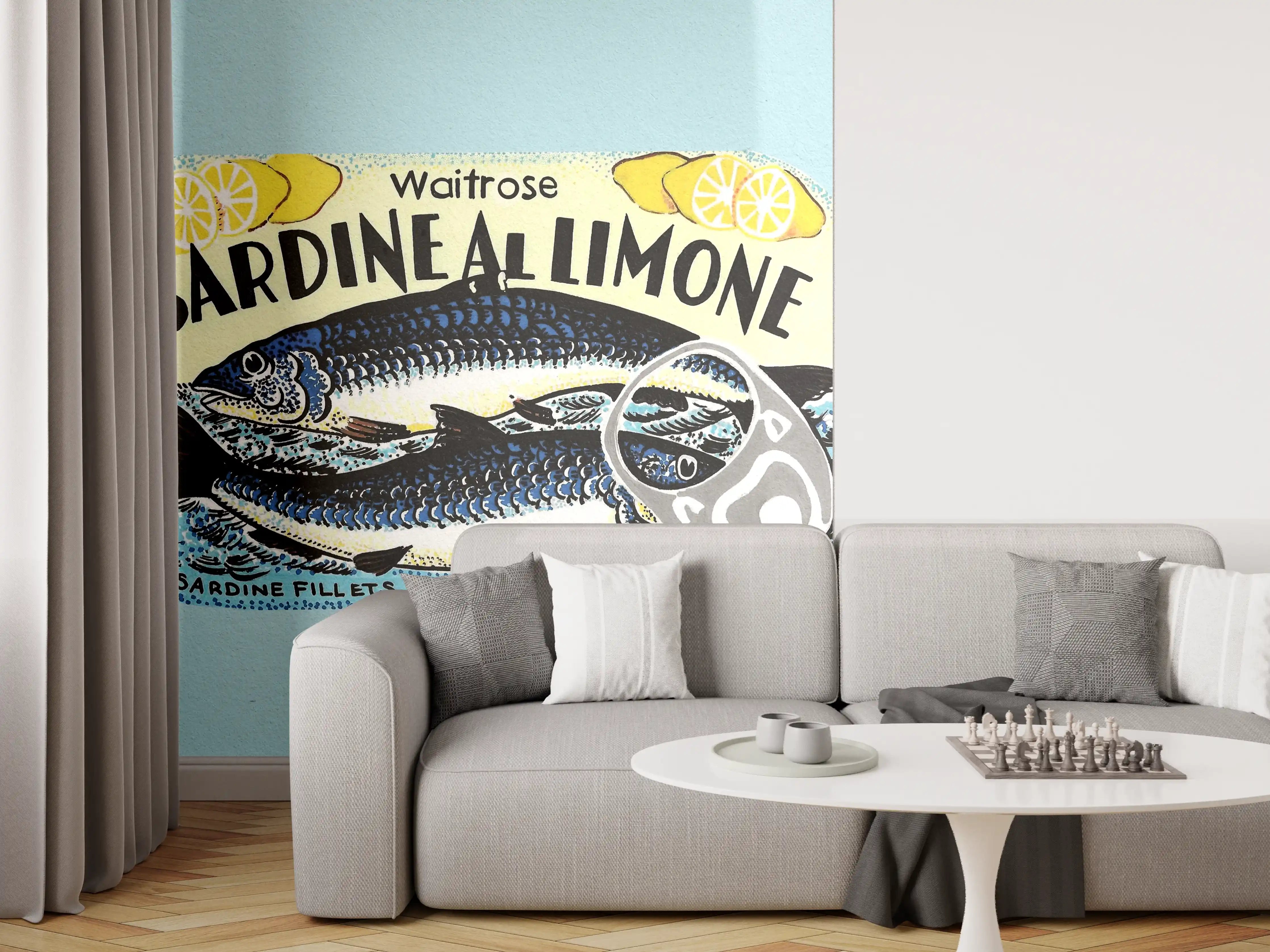 Wandverkleidung Wohnzimmer - Sardine Al Limone
