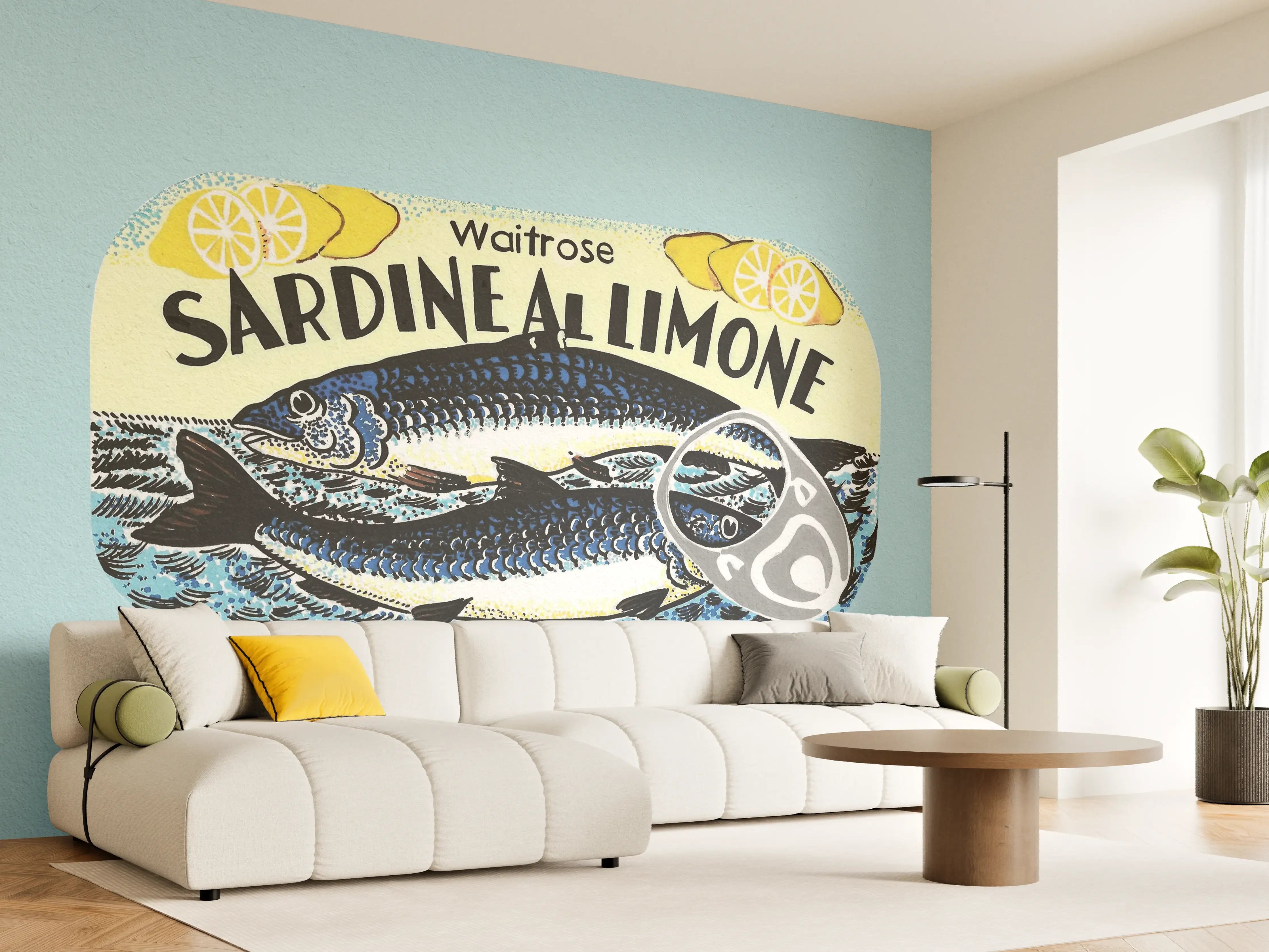 Wandverkleidung Wohnzimmer - Sardine Al Limone