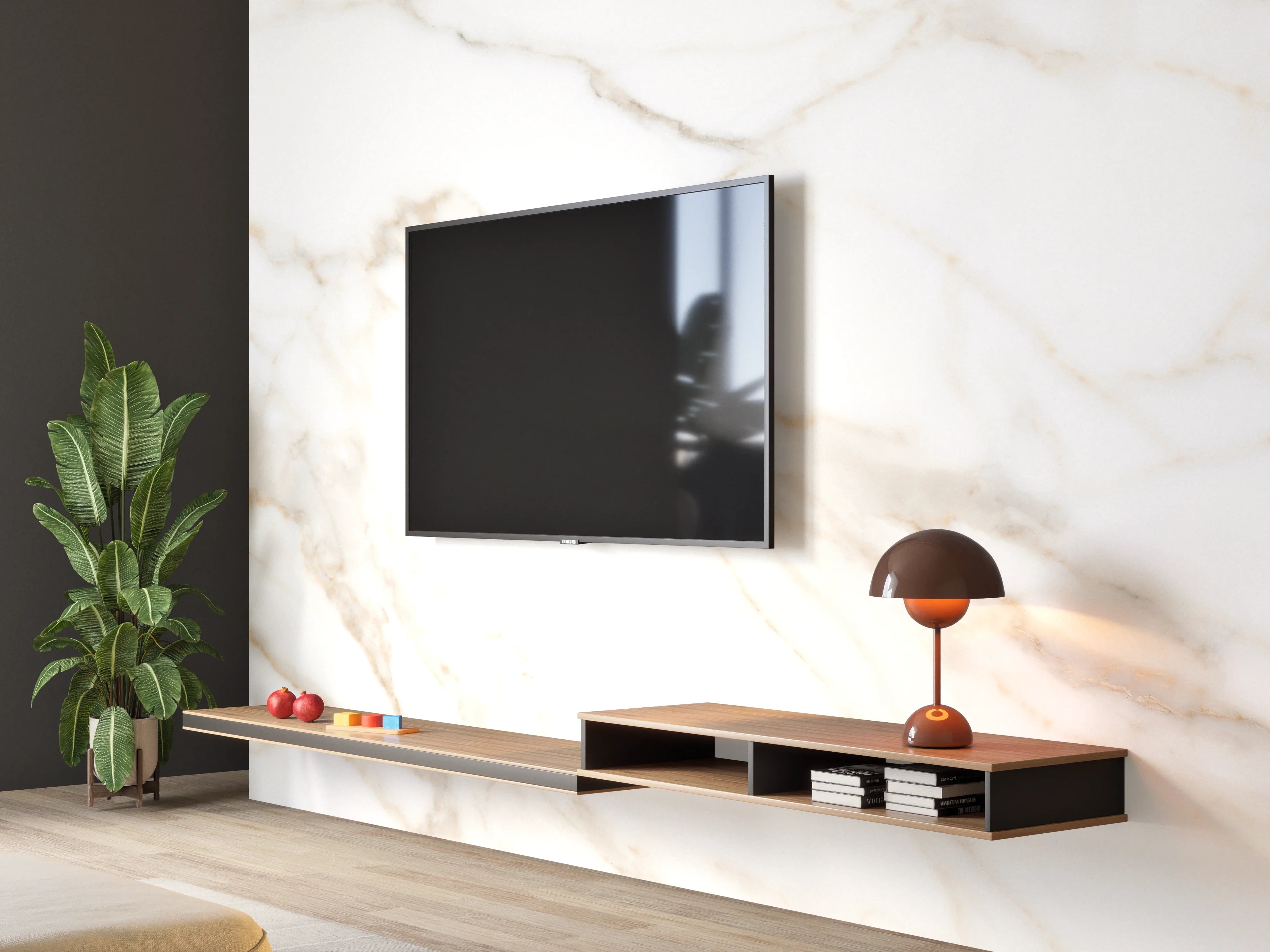 Wandverkleidung Wohnzimmer - Satvariyo Marmor