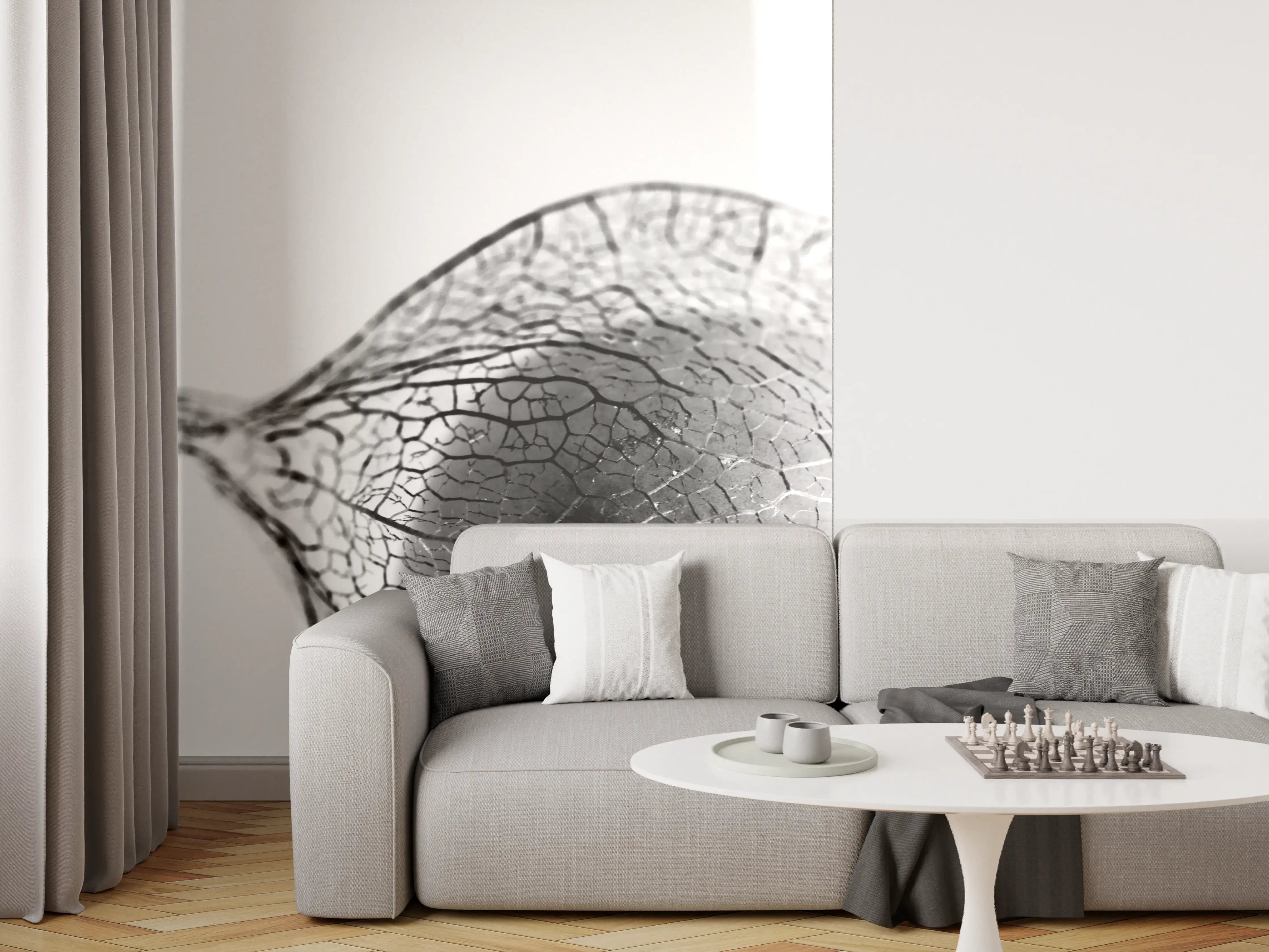 Wandverkleidung Wohnzimmer - Schlichte, elegante Naturaufnahme