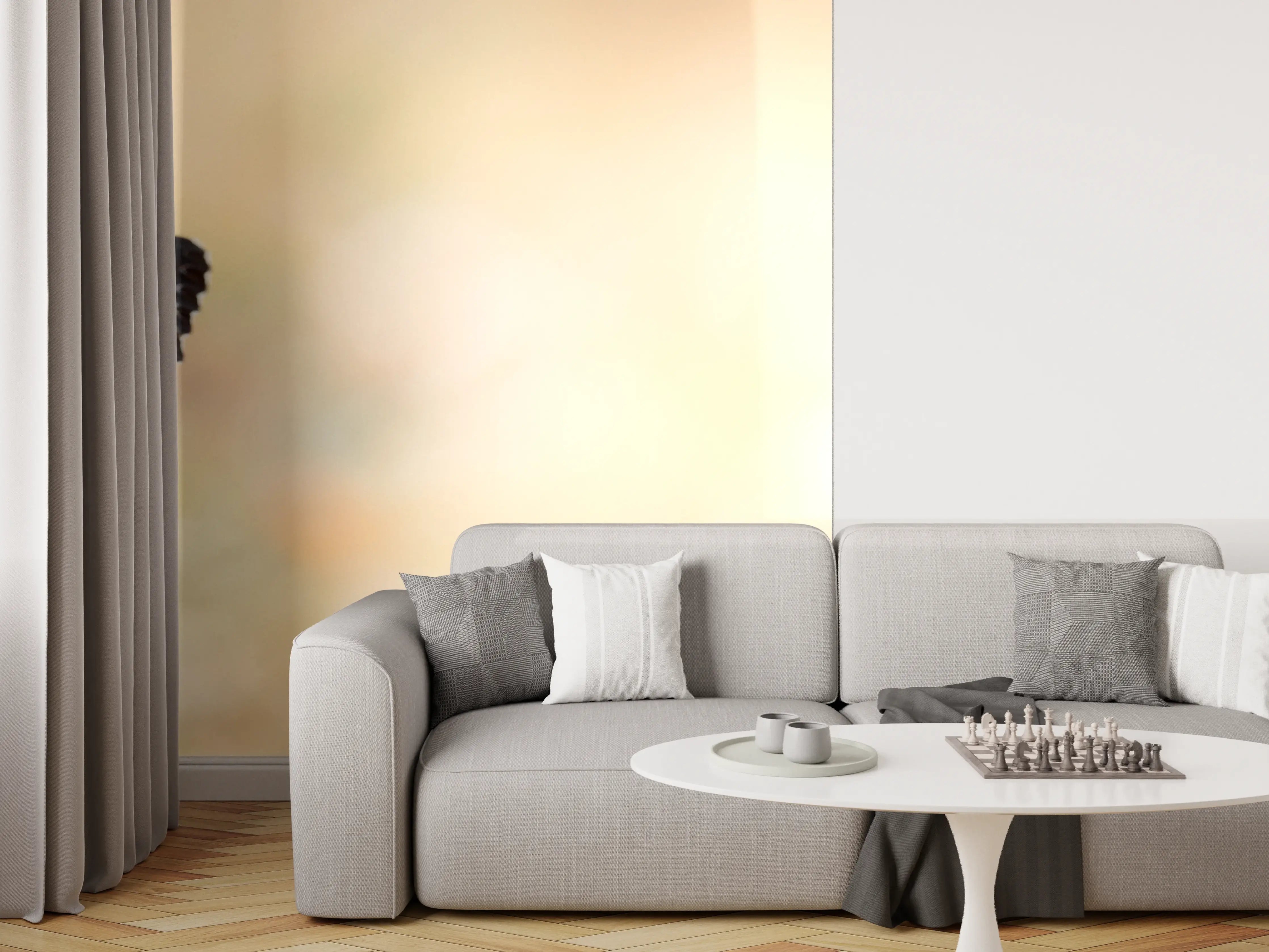 Wandverkleidung Wohnzimmer - Schmetterling auf eine orangene Blume