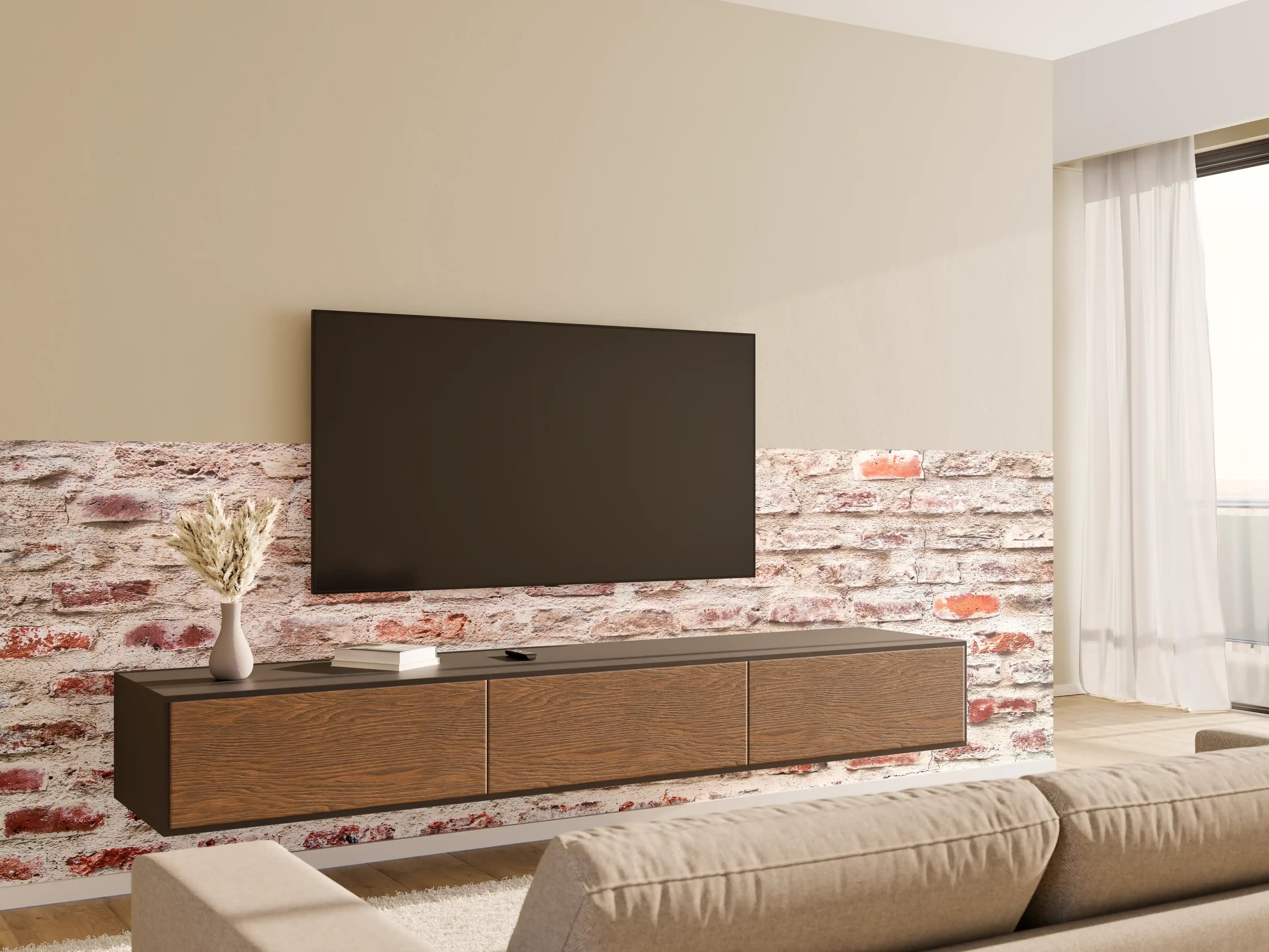 Wandverkleidung Wohnzimmer - Sehr alte kaputte Steinmauer