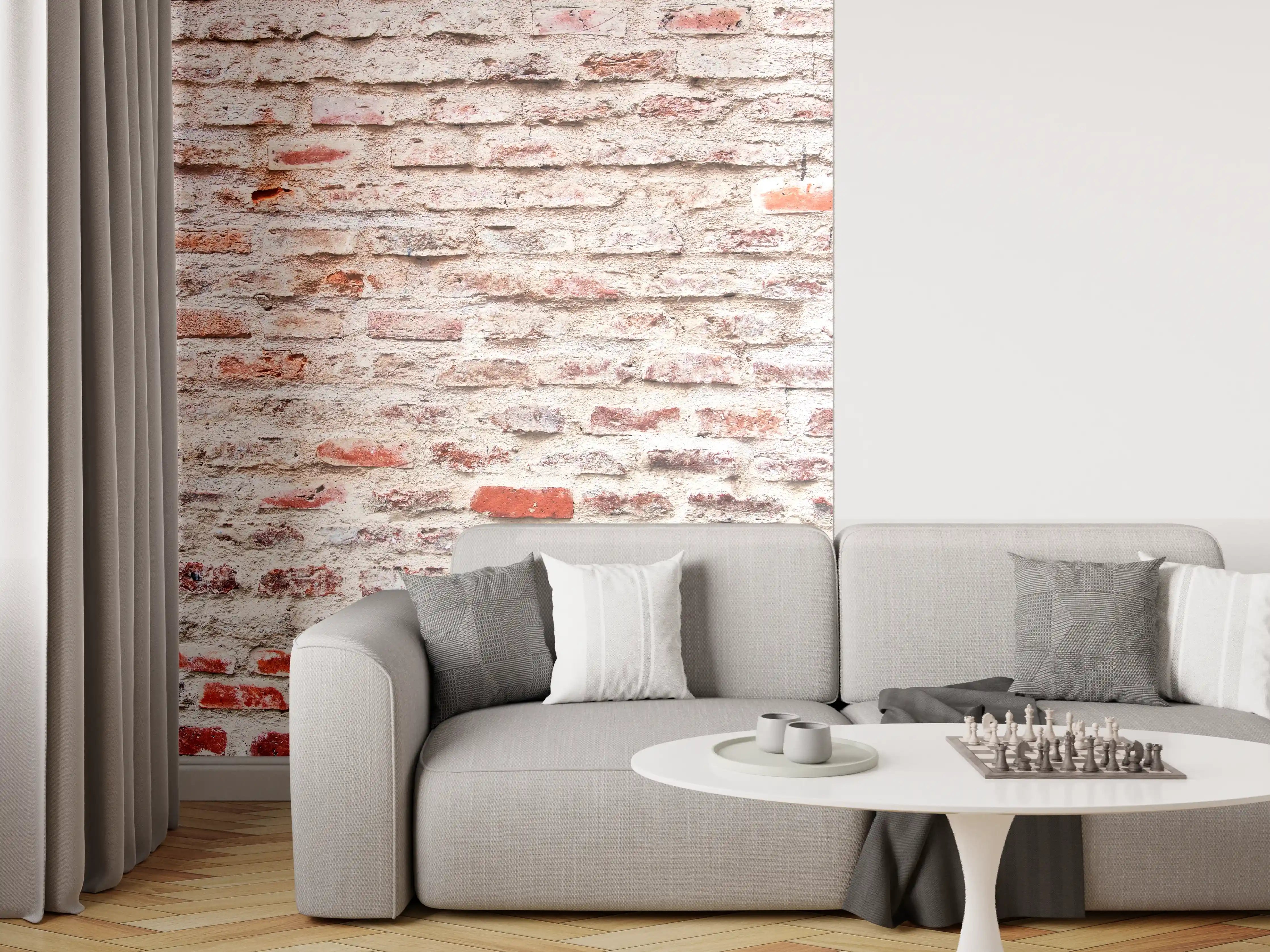 Wandverkleidung Wohnzimmer - Sehr alte kaputte Steinmauer