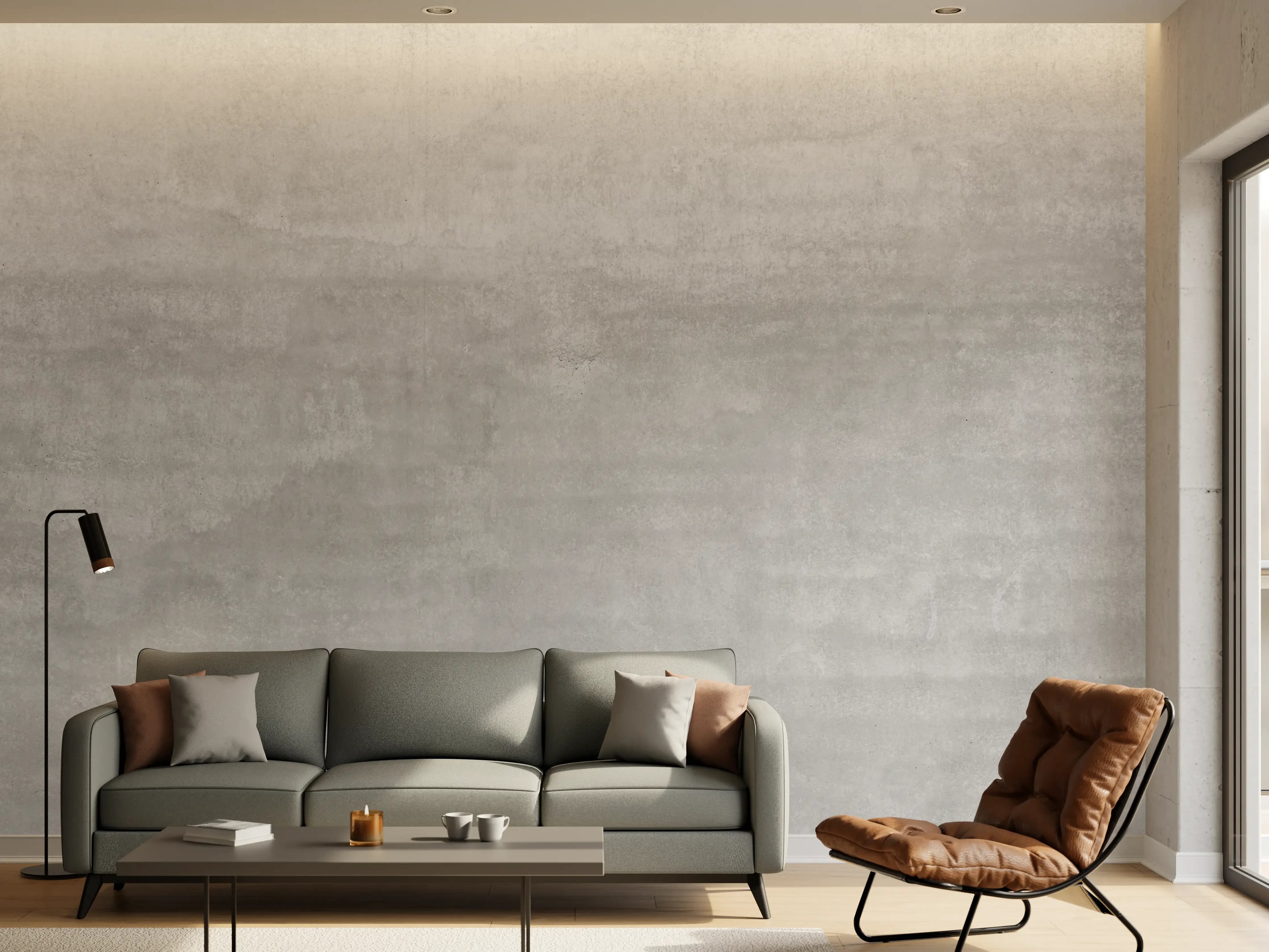 Wandverkleidung Wohnzimmer - Sicht-Beton Textur