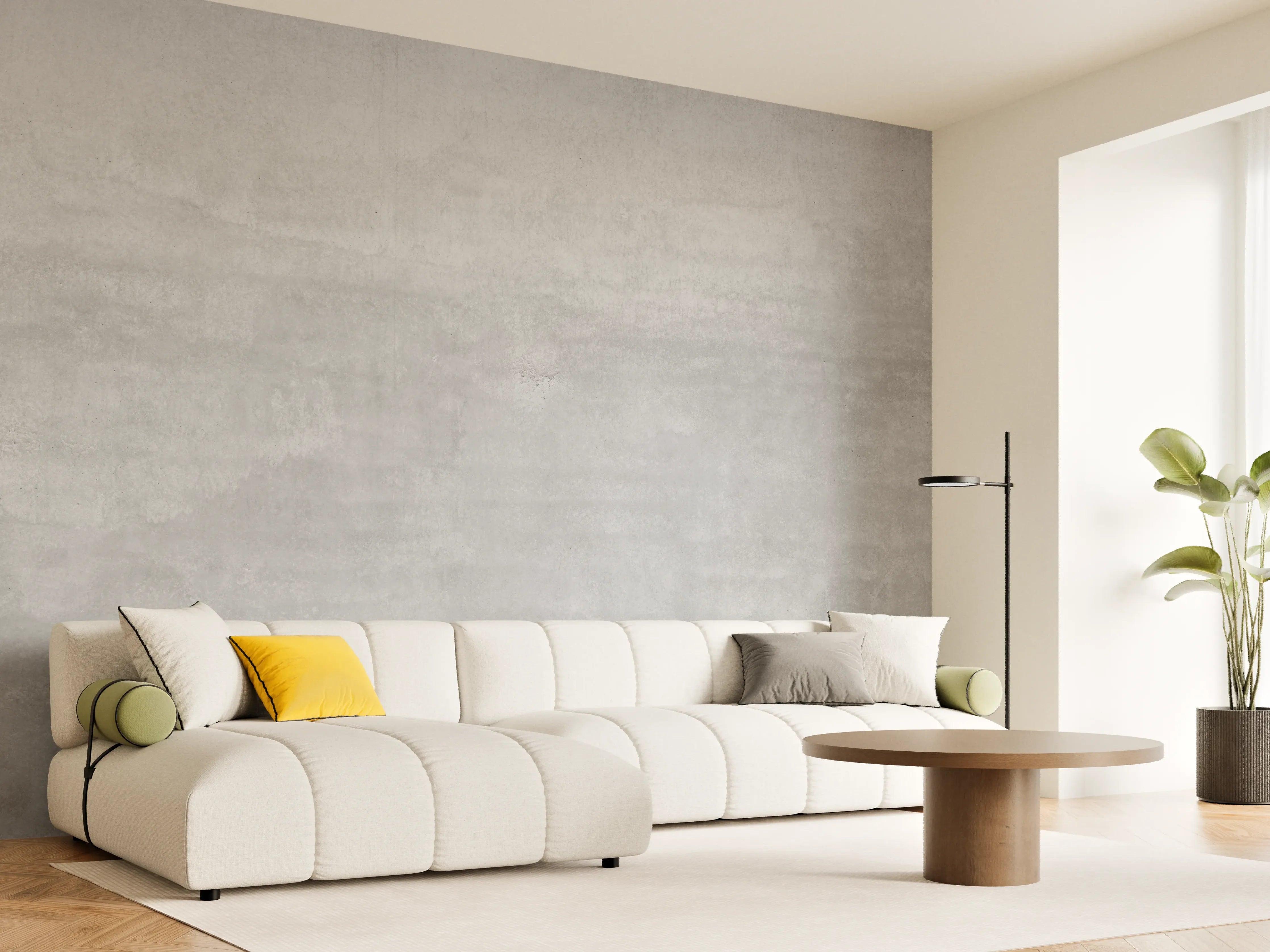 Wandverkleidung Wohnzimmer - Sicht-Beton Textur