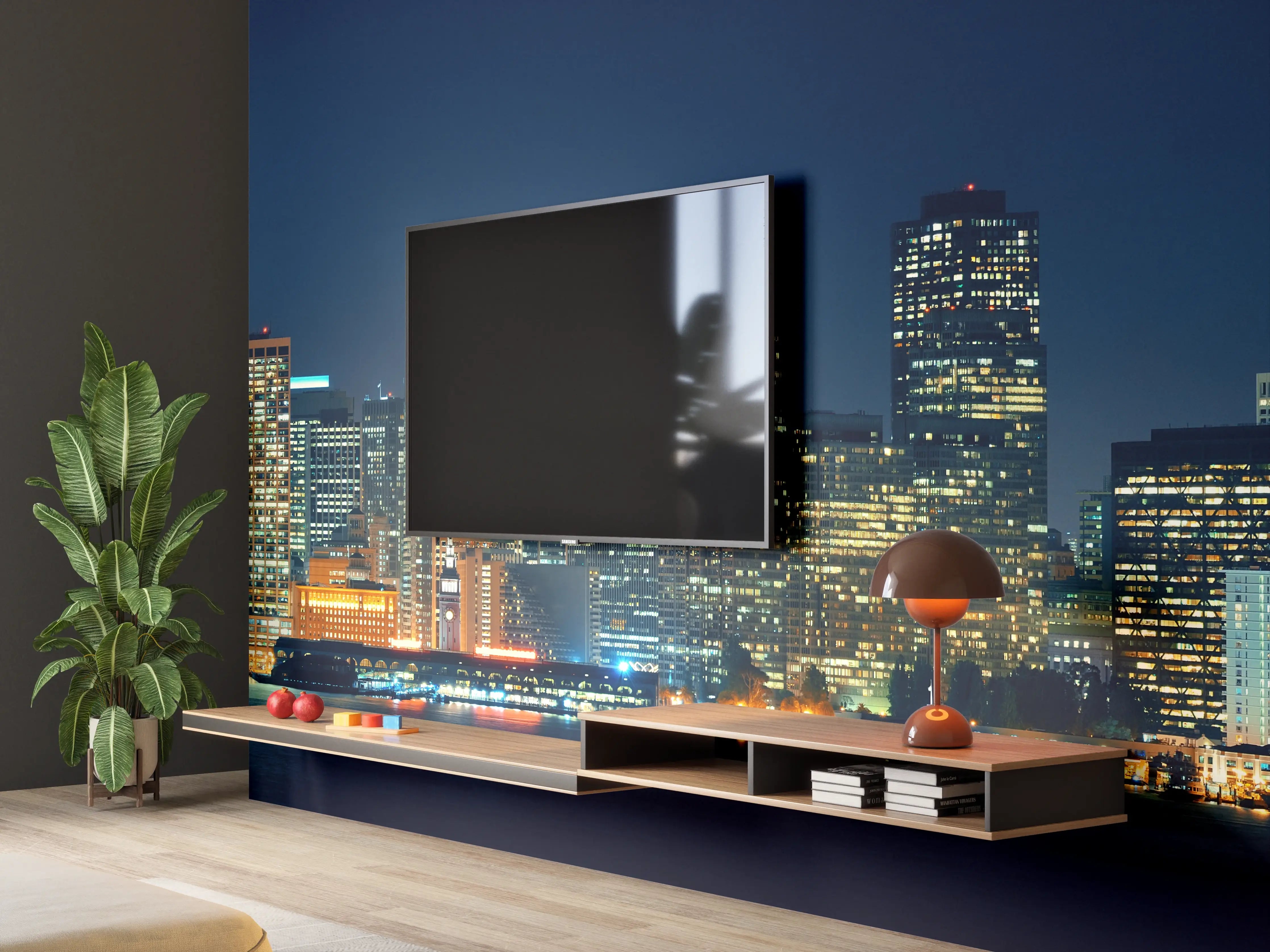 Wandverkleidung Wohnzimmer - Skyline von San Francisco