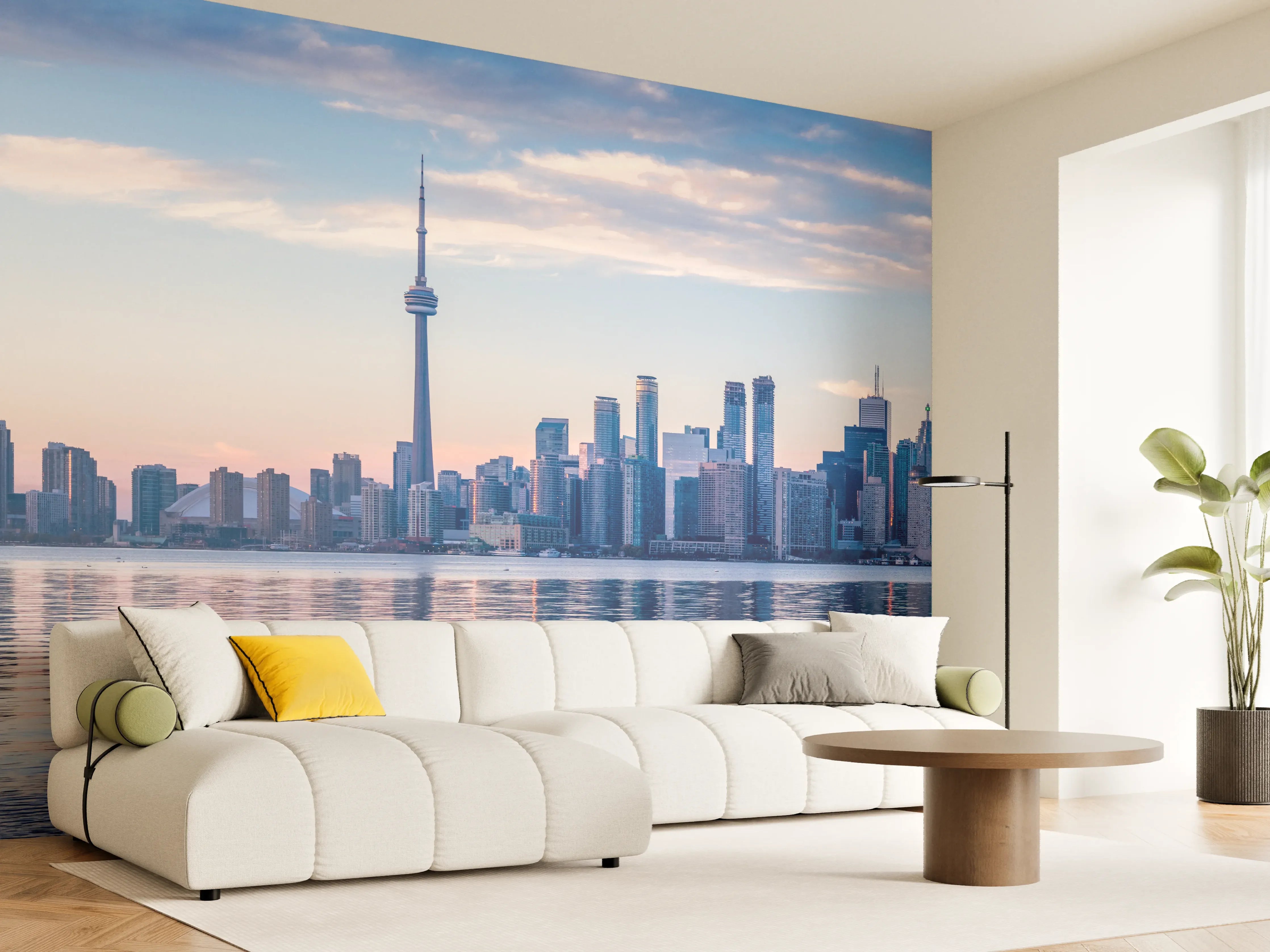 Wandverkleidung Wohnzimmer - Skyline von Toronto