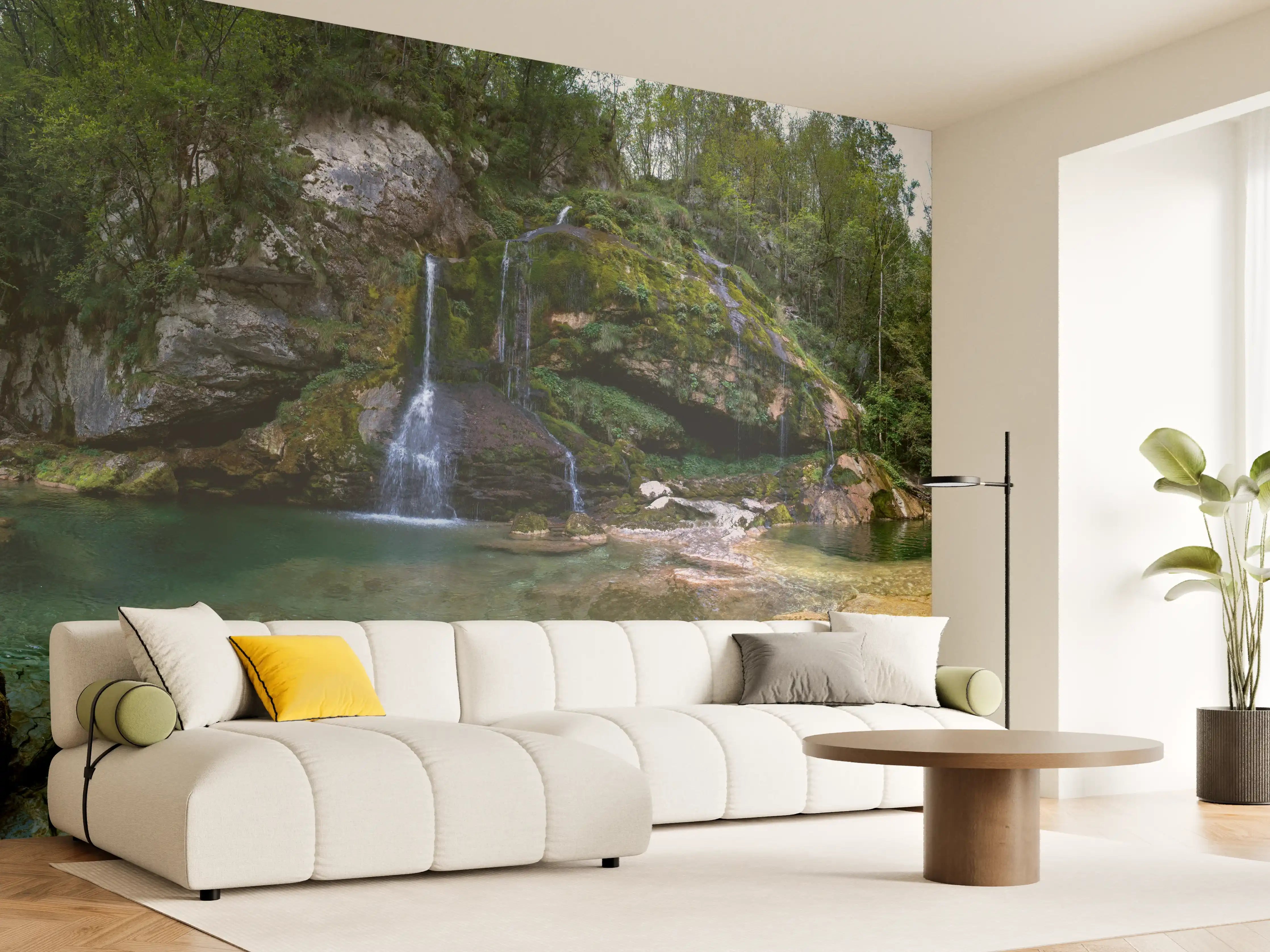 Wandverkleidung Wohnzimmer - Sommerliche Atmosphäre in den Slowenischen Alpen