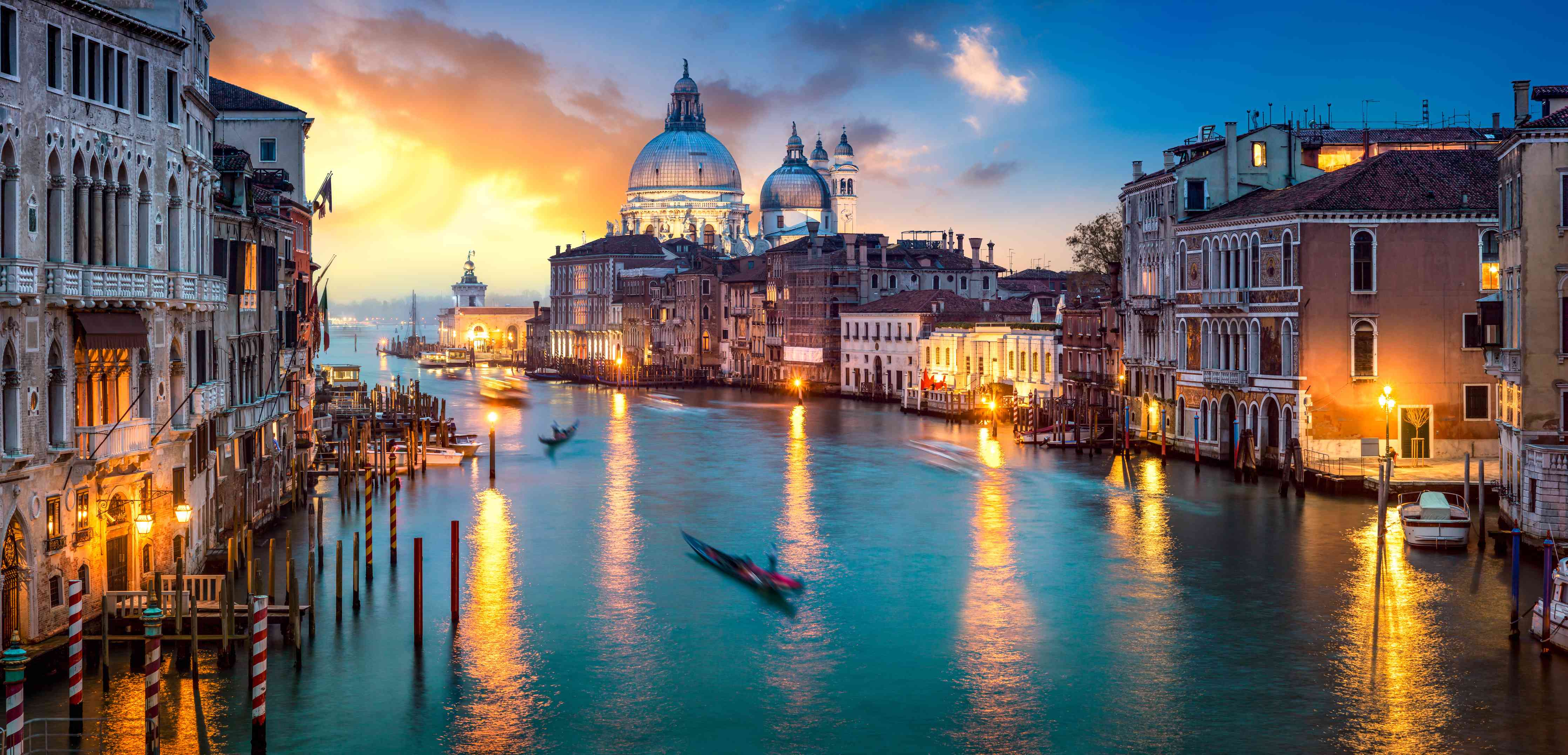 Wandverkleidung Wohnzimmer-Sonnenuntergang am Canal Grande - Venedig