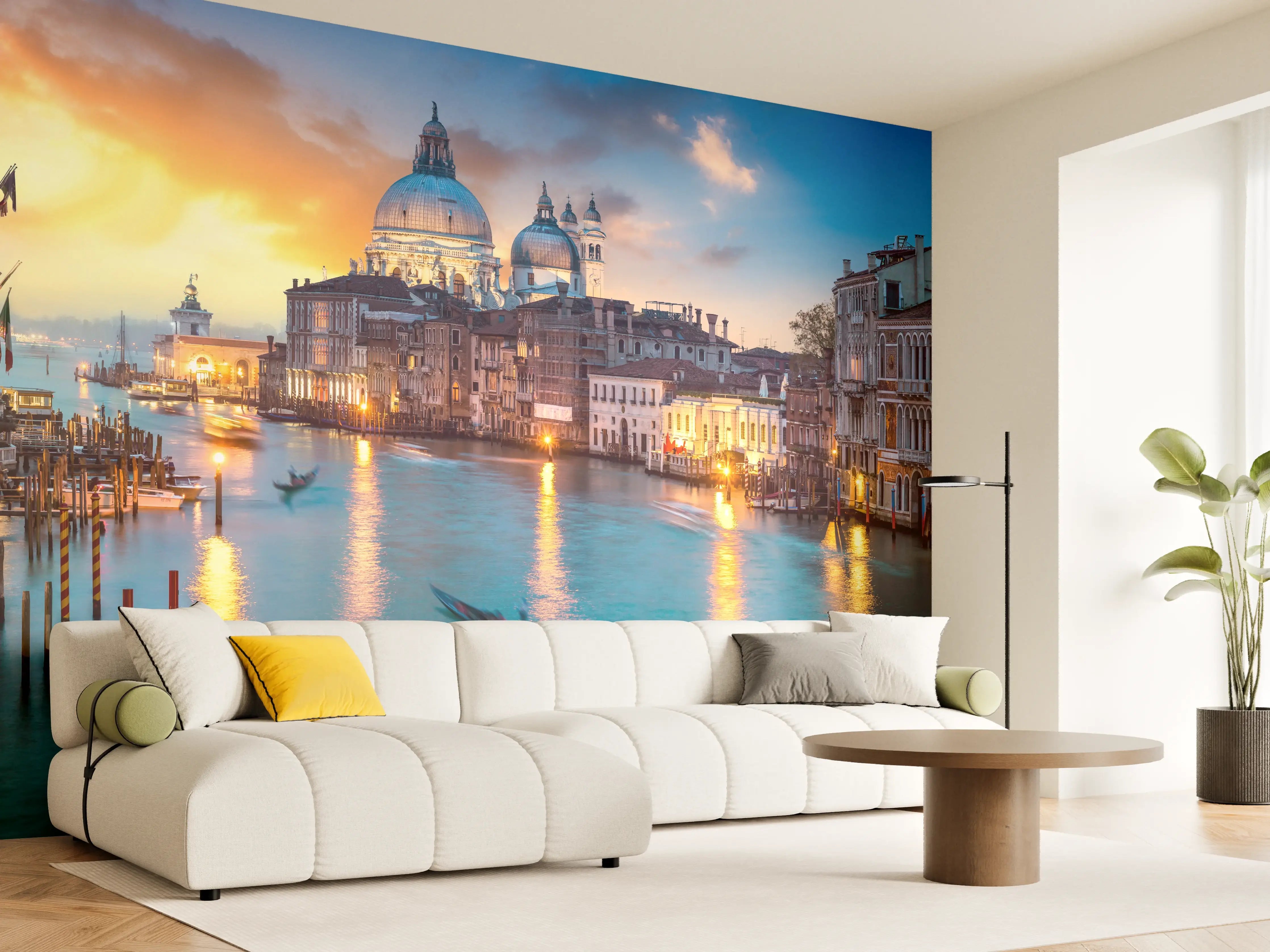 Wandverkleidung Wohnzimmer - Sonnenuntergang am Canal Grande - Venedig