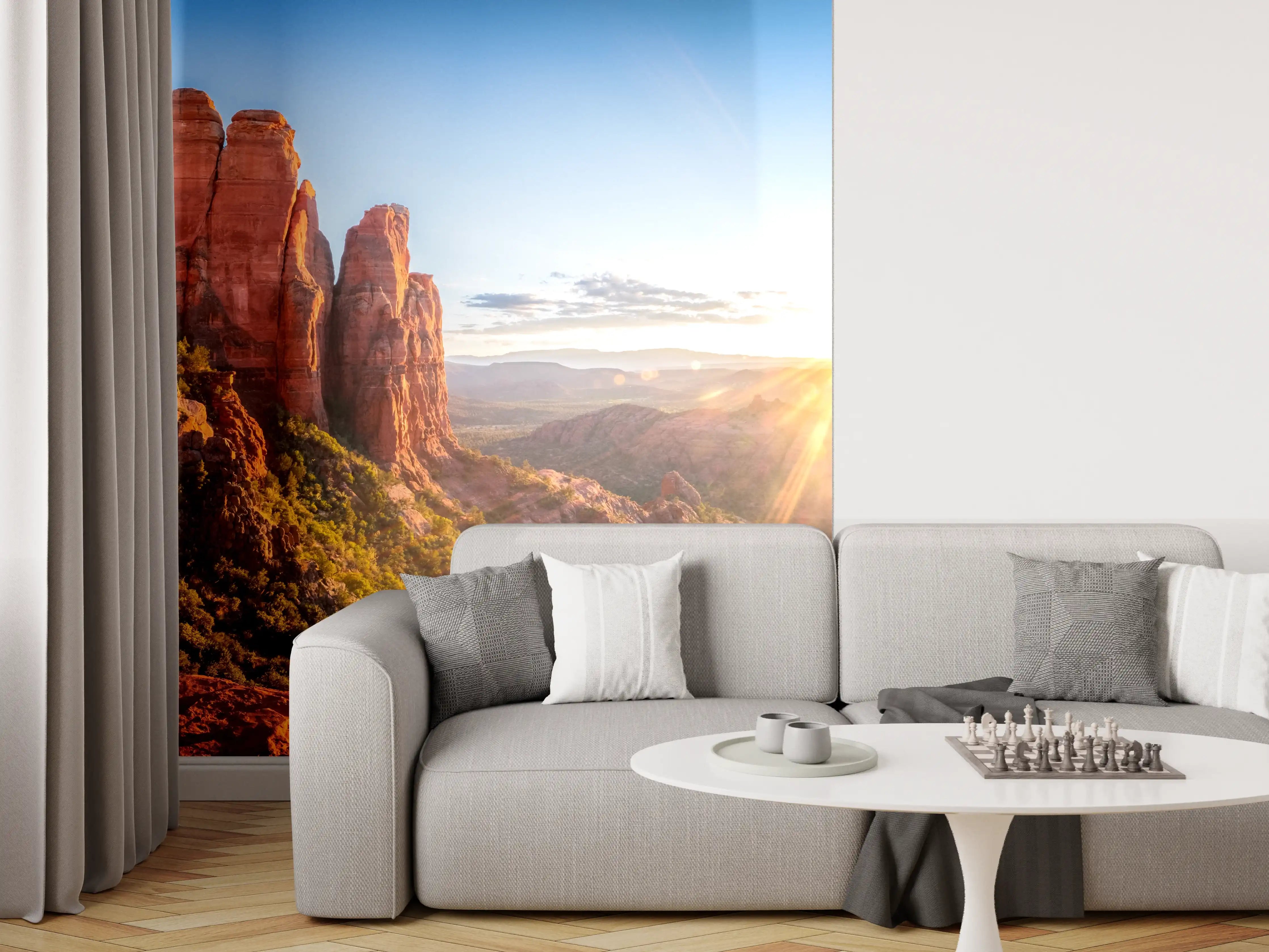 Wandverkleidung Wohnzimmer - Sonnenuntergang in Sedona