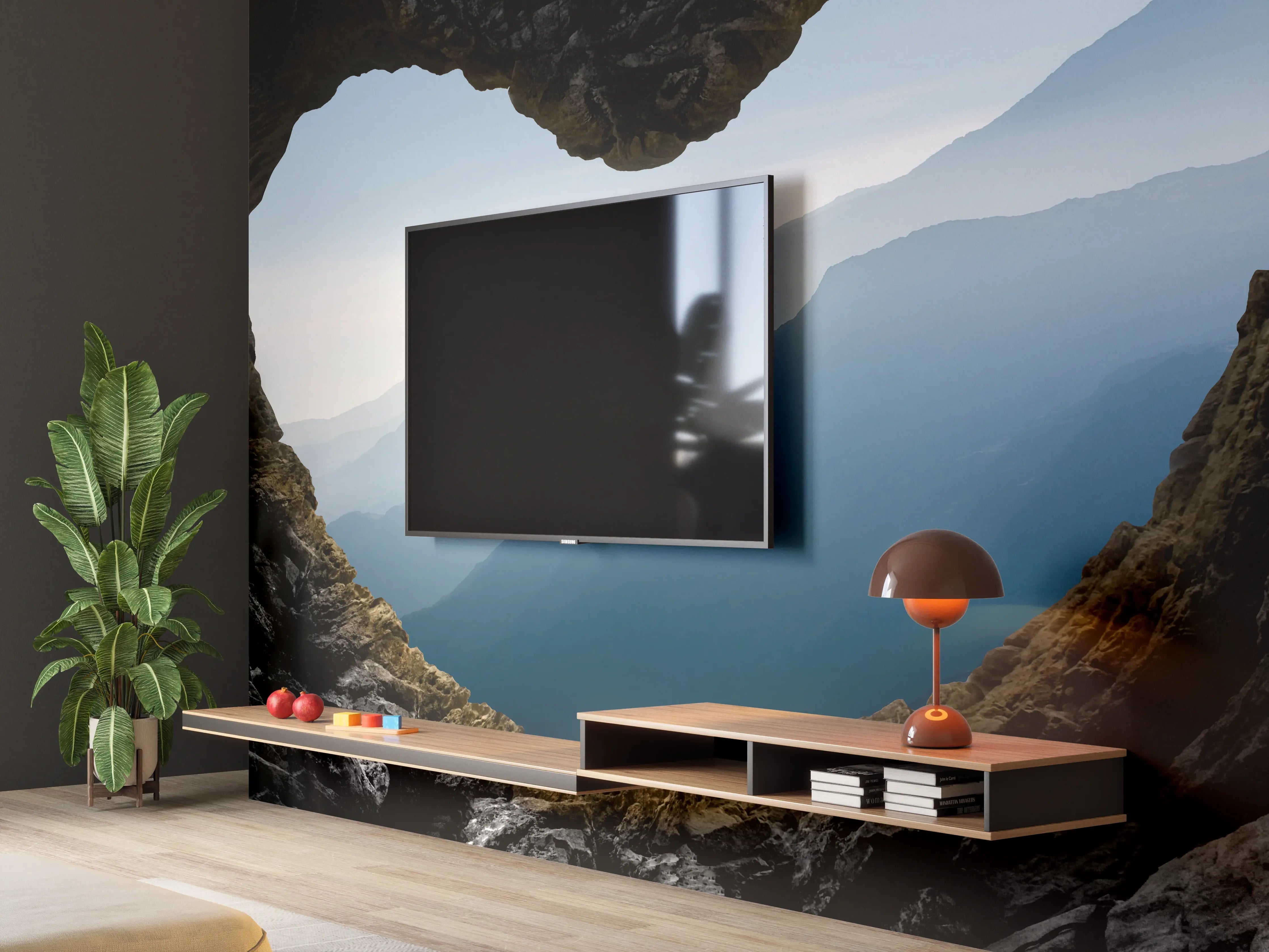 Wandverkleidung Wohnzimmer - Spektakuläre und mystische Gebirgsschicht