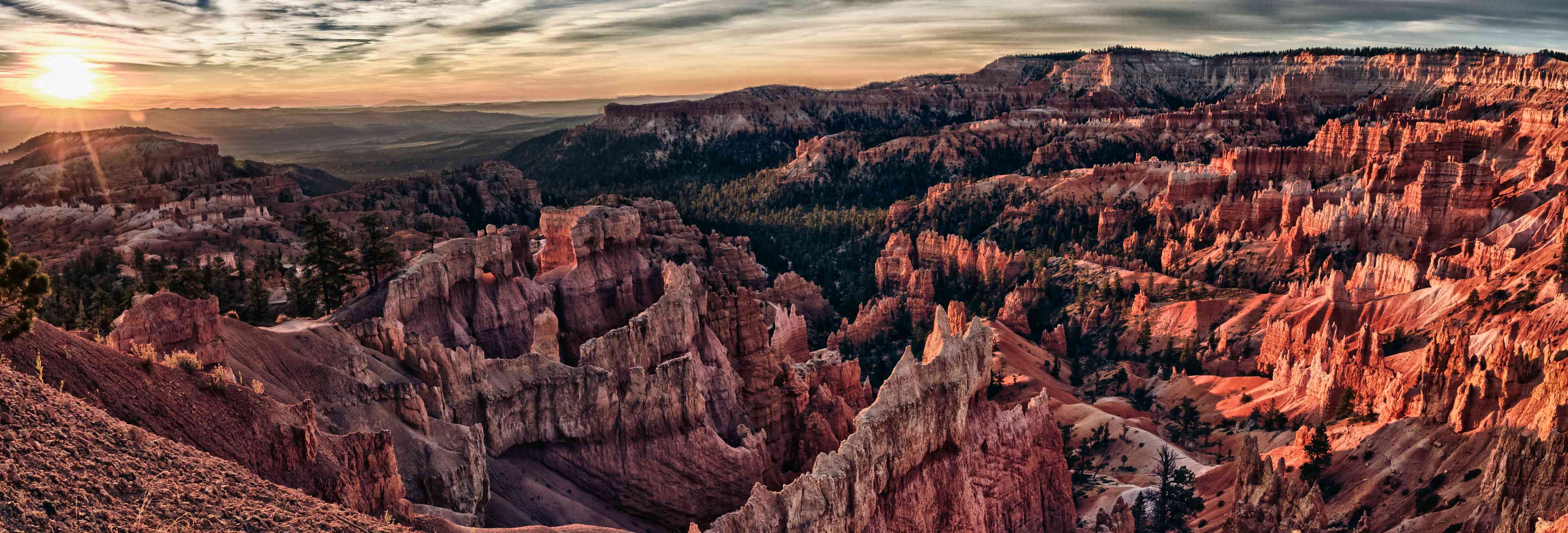 Wandverkleidung Wohnzimmer-Spektakulärer Blick über den Grand Canyon bei Sonnenuntergang