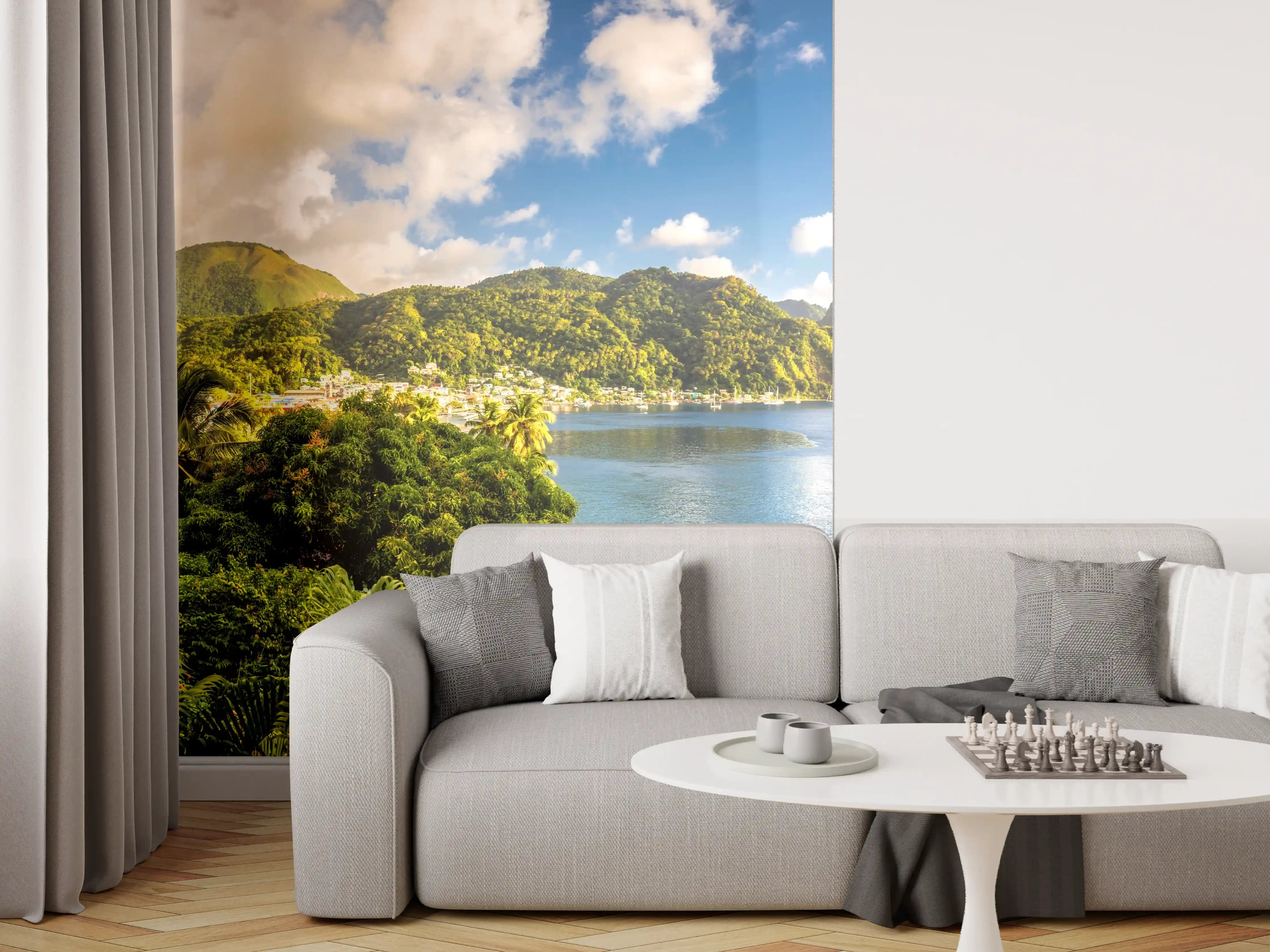 Wandverkleidung Wohnzimmer - St. Lucia - Karibisches Meer